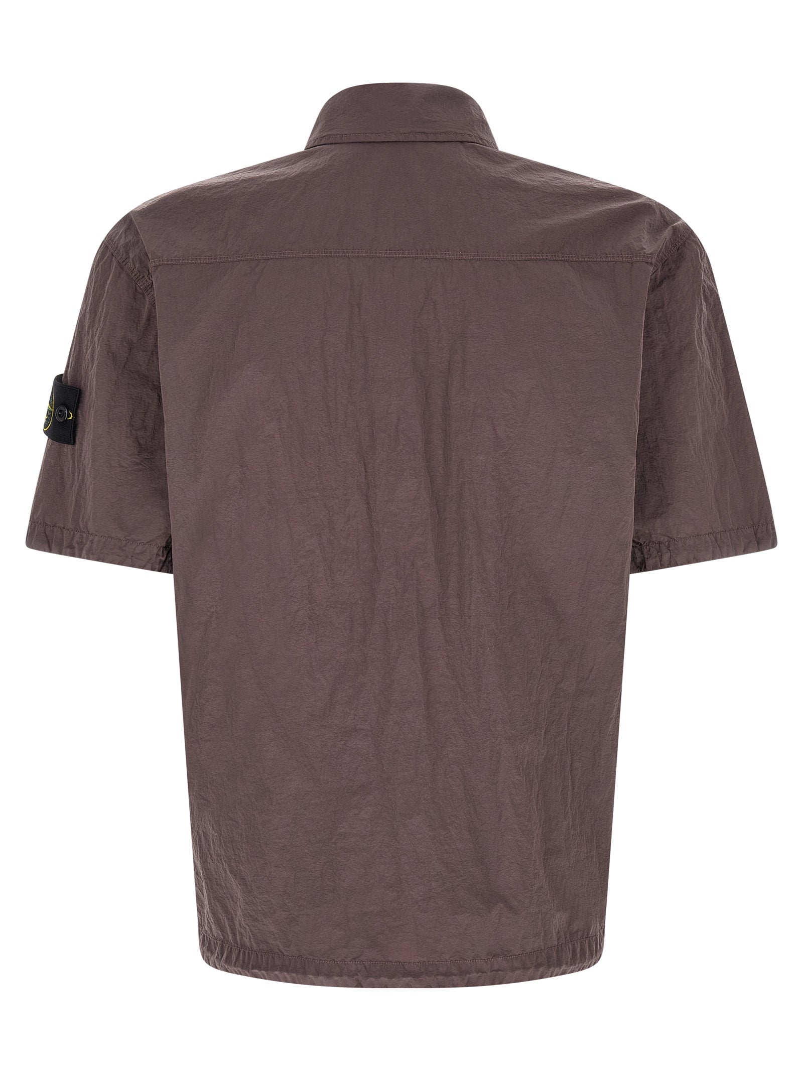Stone Island Nylon Metal ECONYL® Short Sleeve Shirt Brown