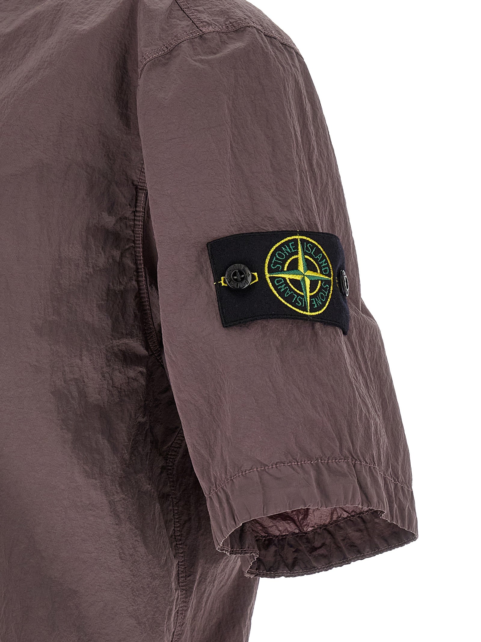 Stone Island Nylon Metal ECONYL® Short Sleeve Shirt Brown-4