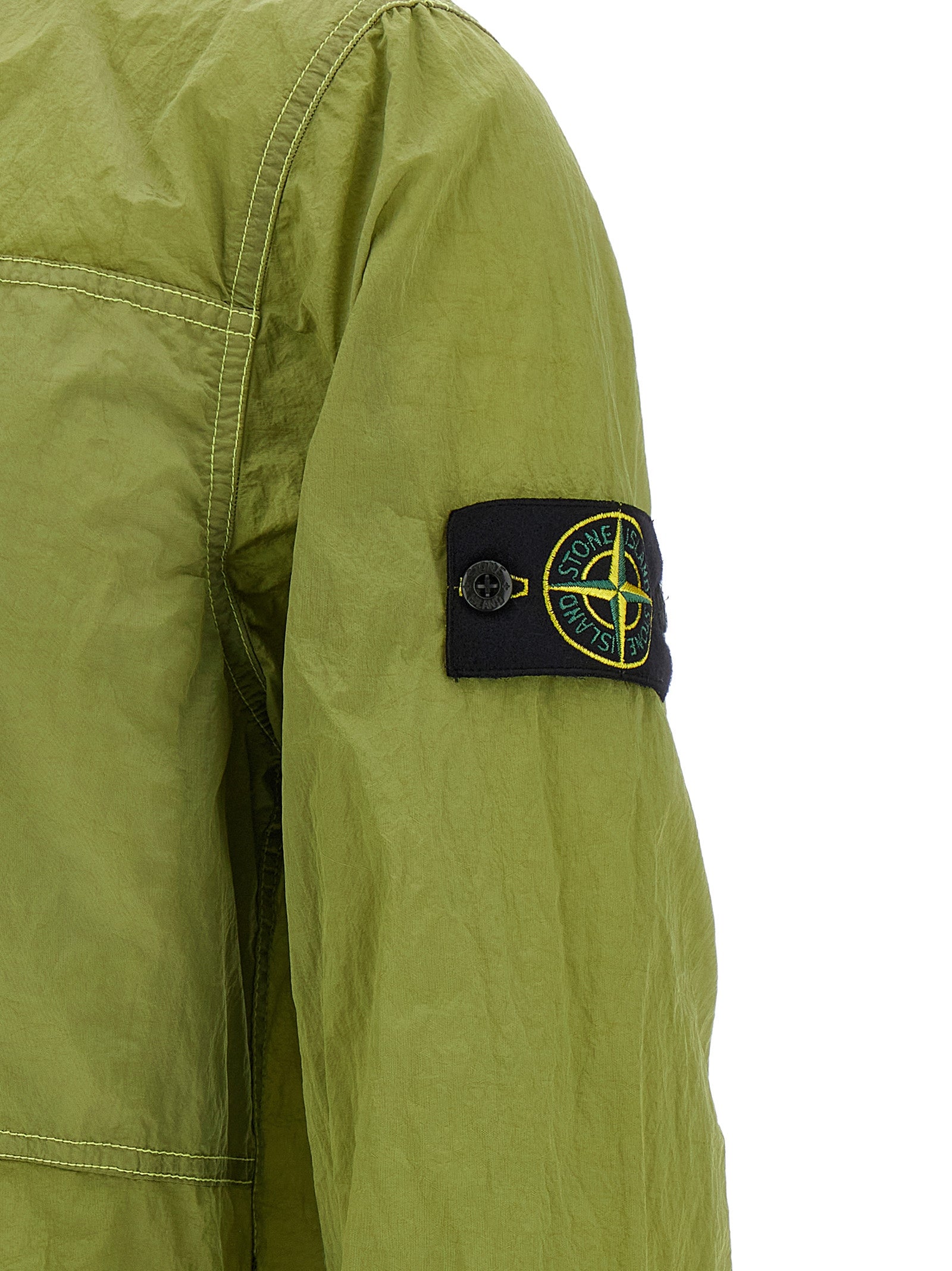 Stone Island 1200038 Nylon Metal ECONYL Overshirt Green-thumbmail-4