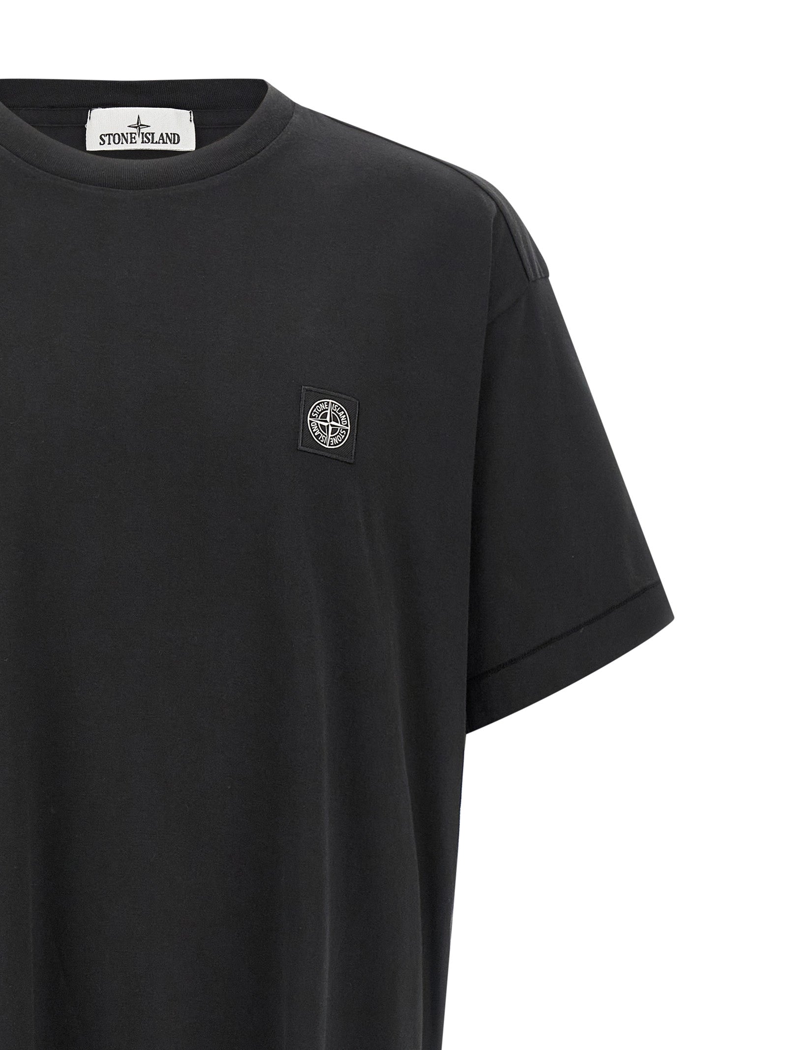 Stone Island 2100027 60/2 Cotton Jersey T-Shirt Black-thumbmail-3