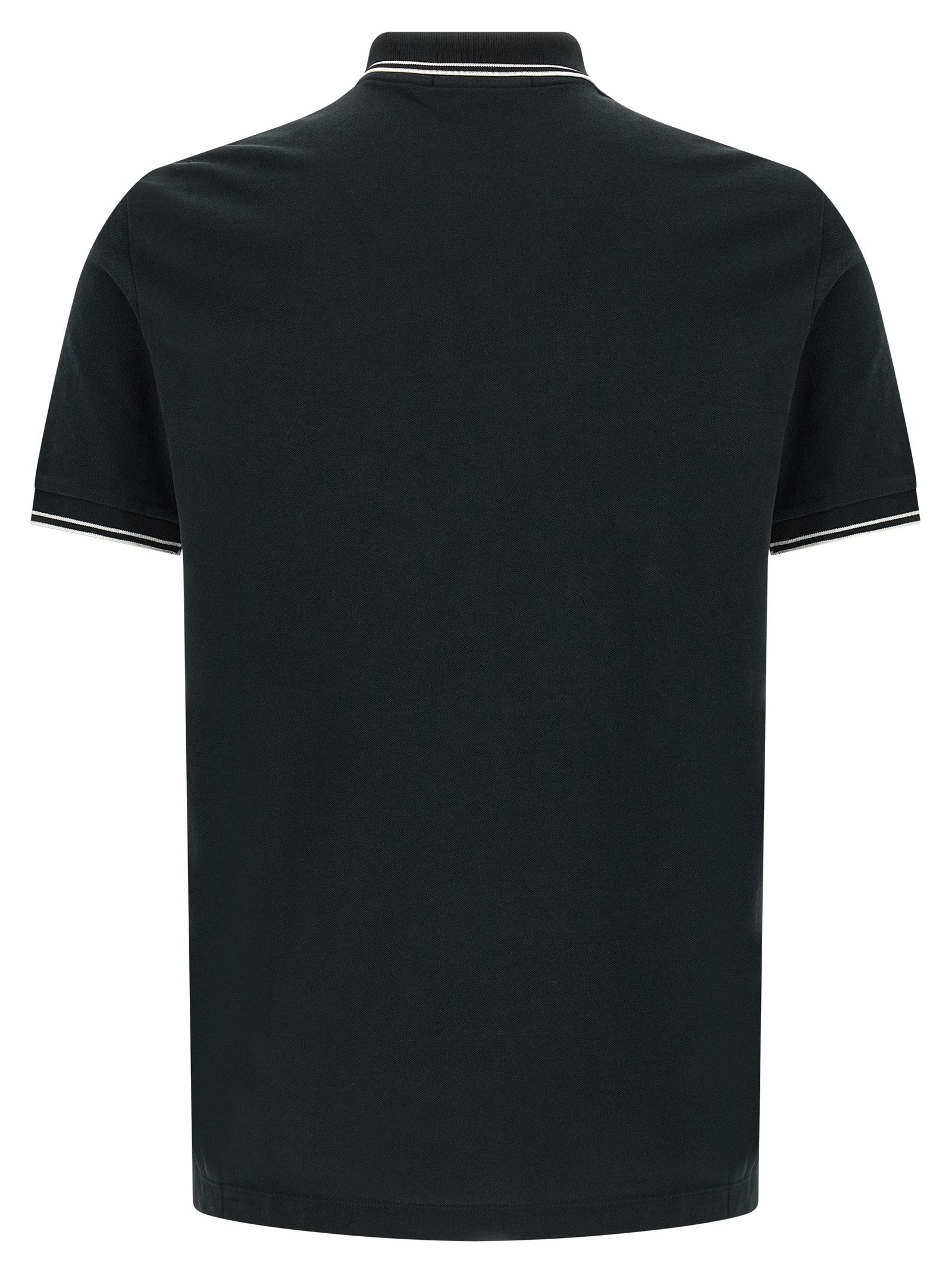 Stone Island 2200010 Cotton Piqué Poloshirt Black