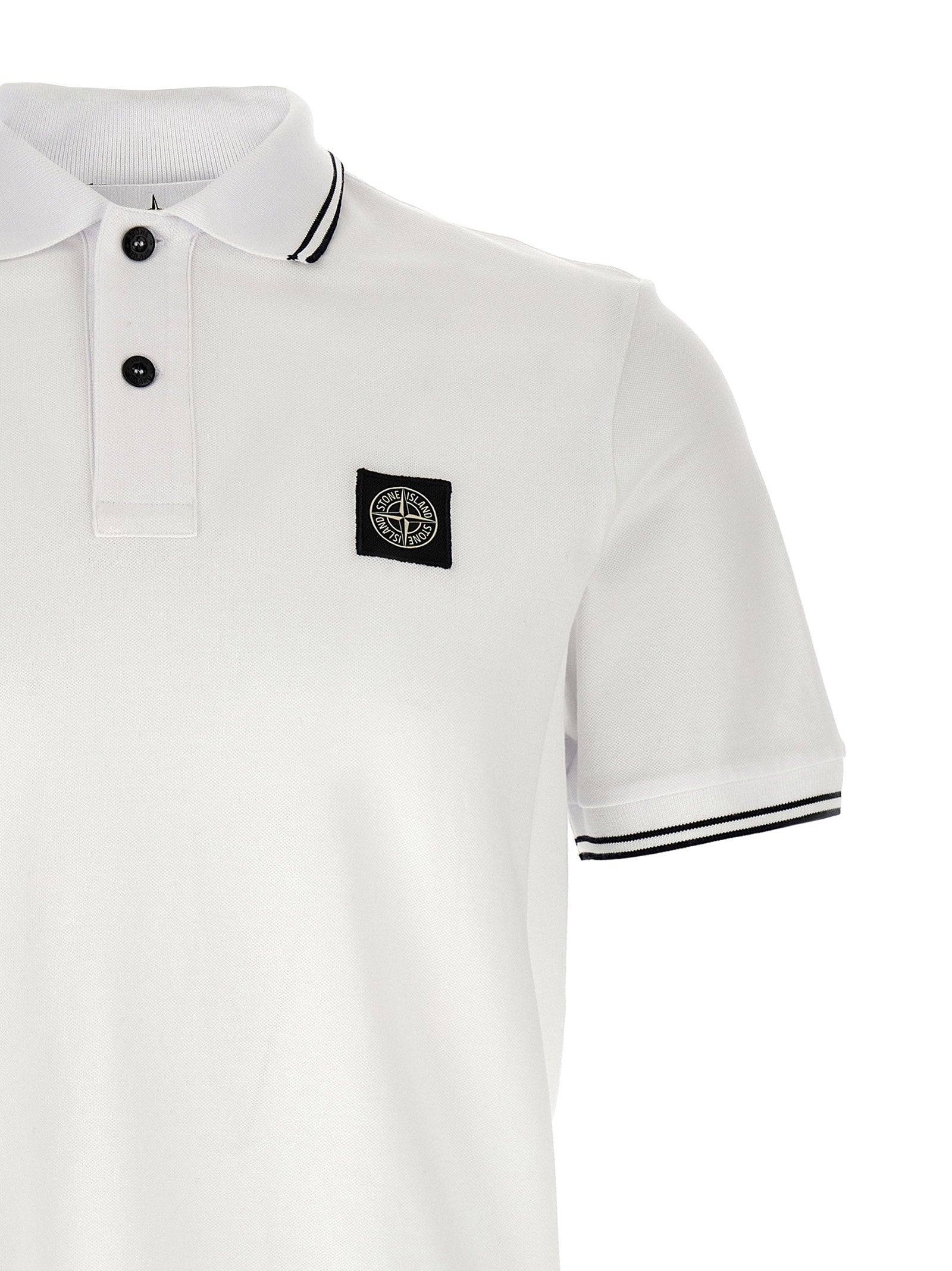 Stone Island 2200010 Poloshirt Wit - achteraanzicht