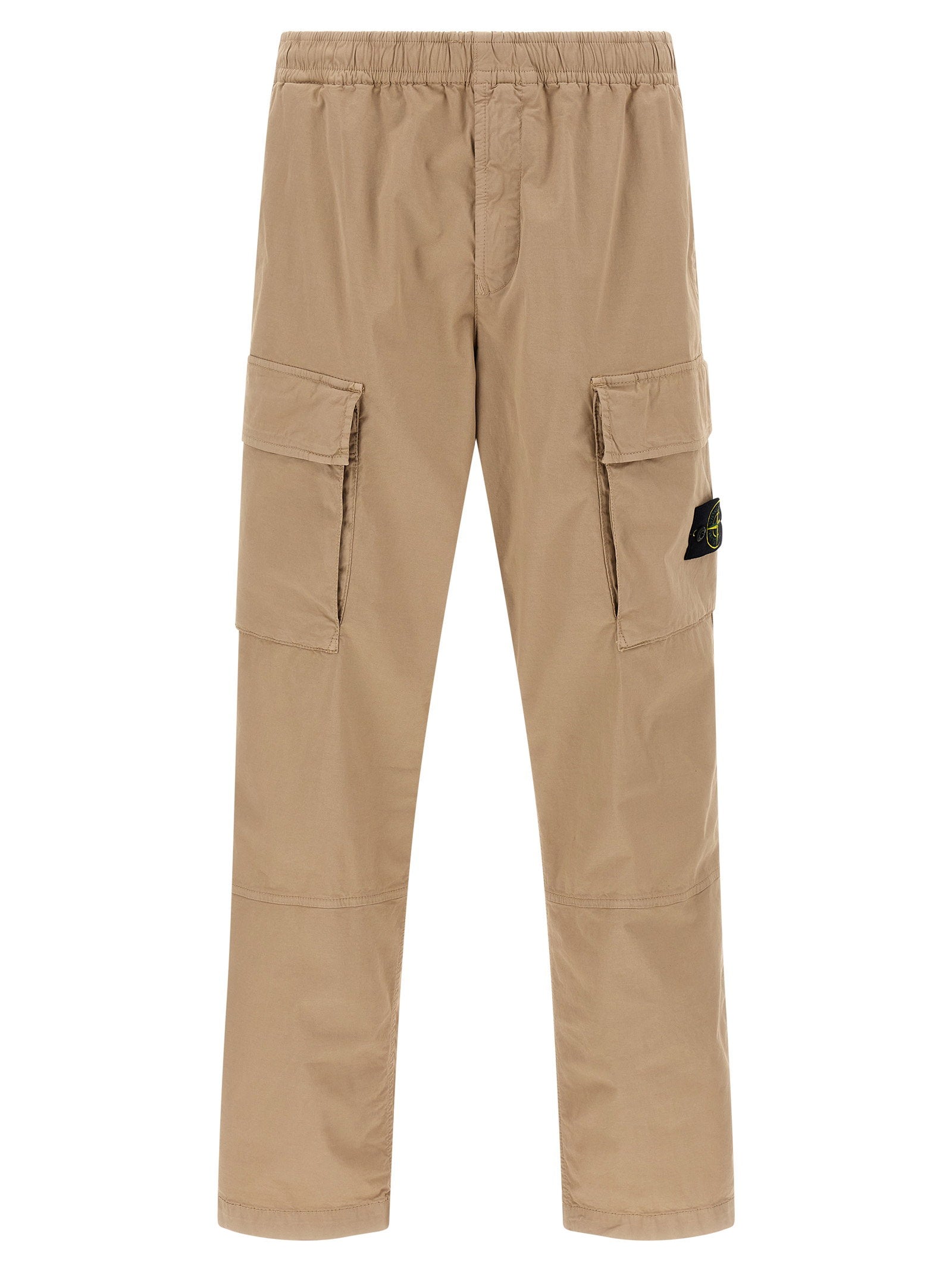 Stone Island 3100021 Stretch Organic Cotton Twill Cargo Broek Beige
