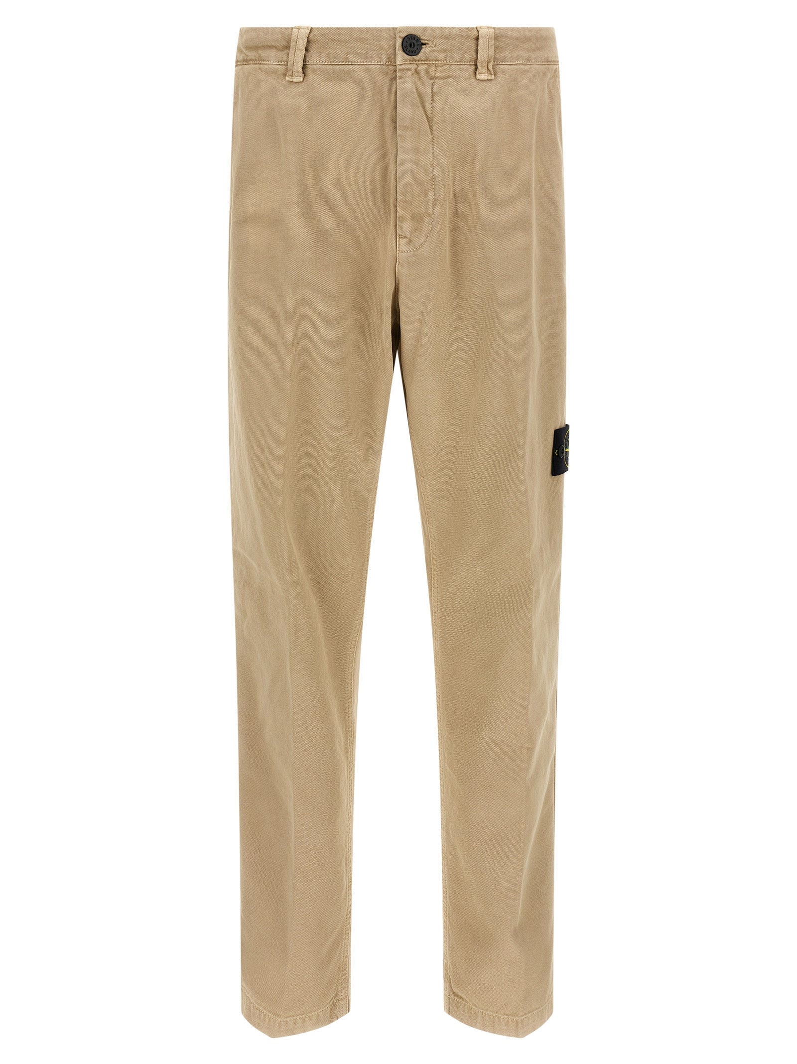 Stone Island 3100037 Organic Panama Cotton Old Effect Pants Desert