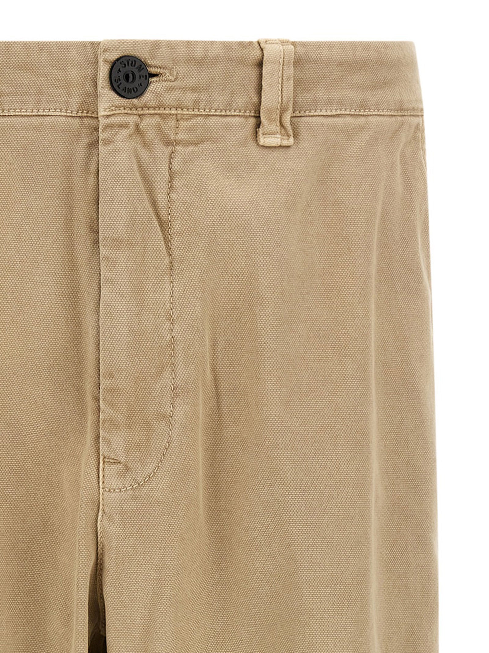 Stone Island 3100037 Organic Panama Cotton Old Effect Pants Desert-thumbmail-3
