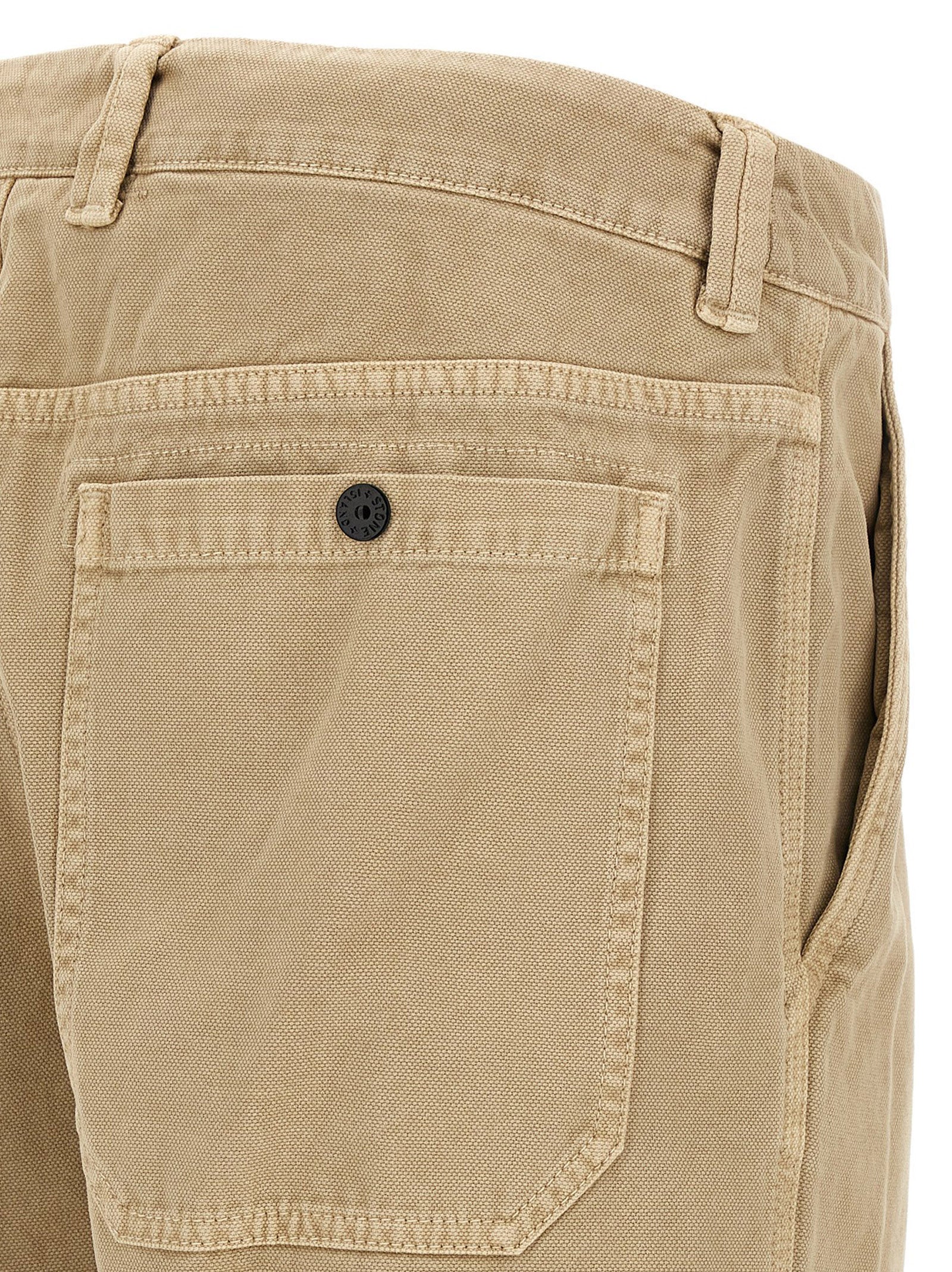 Stone Island 3100037 Organic Panama Cotton Old Effect Pants Desert-thumbmail-4