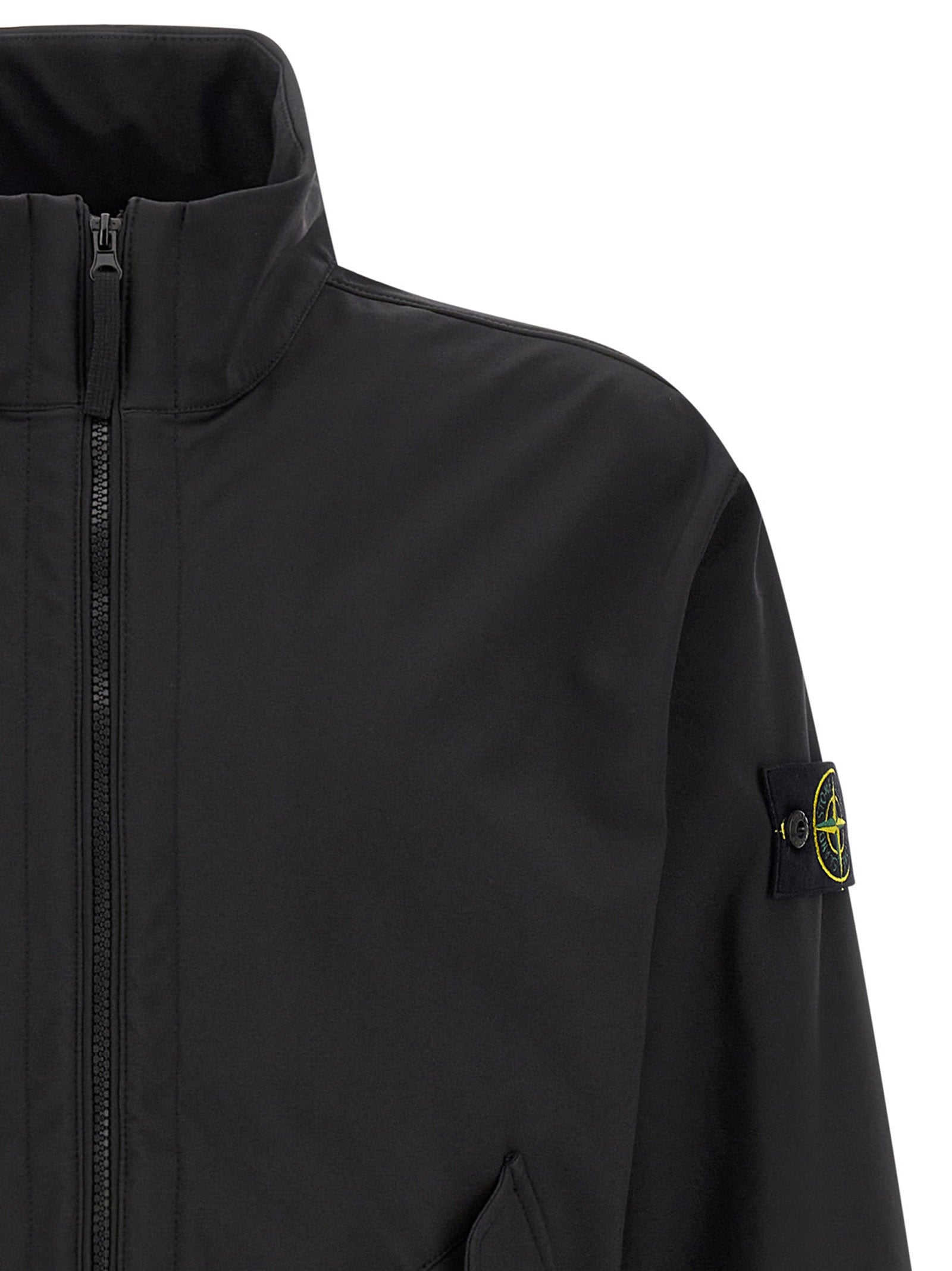 Stone Island 4100022 Light Soft Shell-R e.Dye Jacket Zwart-thumbmail-3