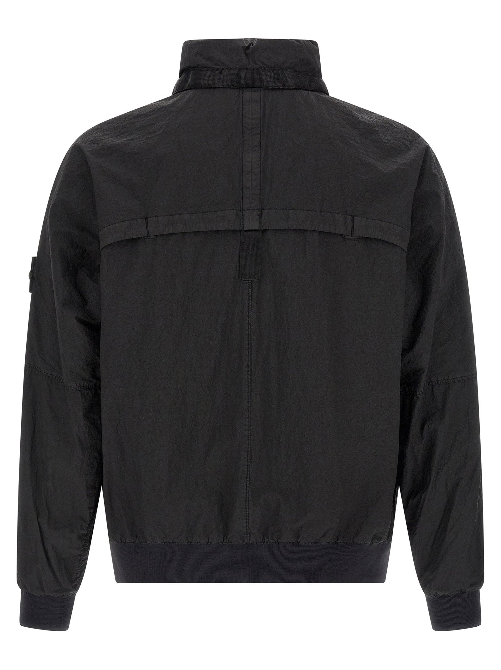Stone Island 4100064 Nylon Metal Watro-TC Stand Collar Jack Zwart-thumbmail-2