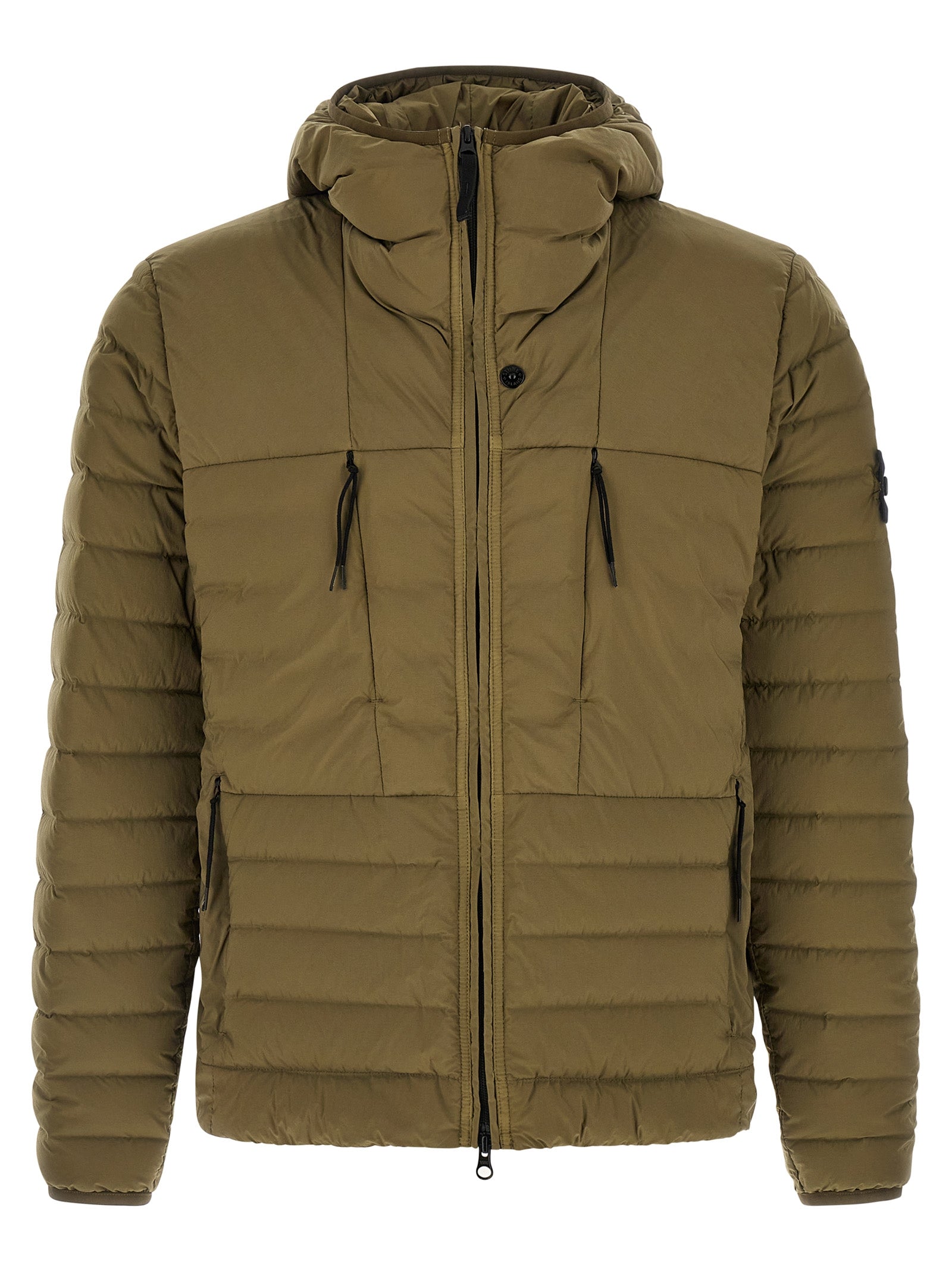 Stone Island 4100106 Seamless Tunnel Nylon Down-TC Stand Collar Jacket Khaki