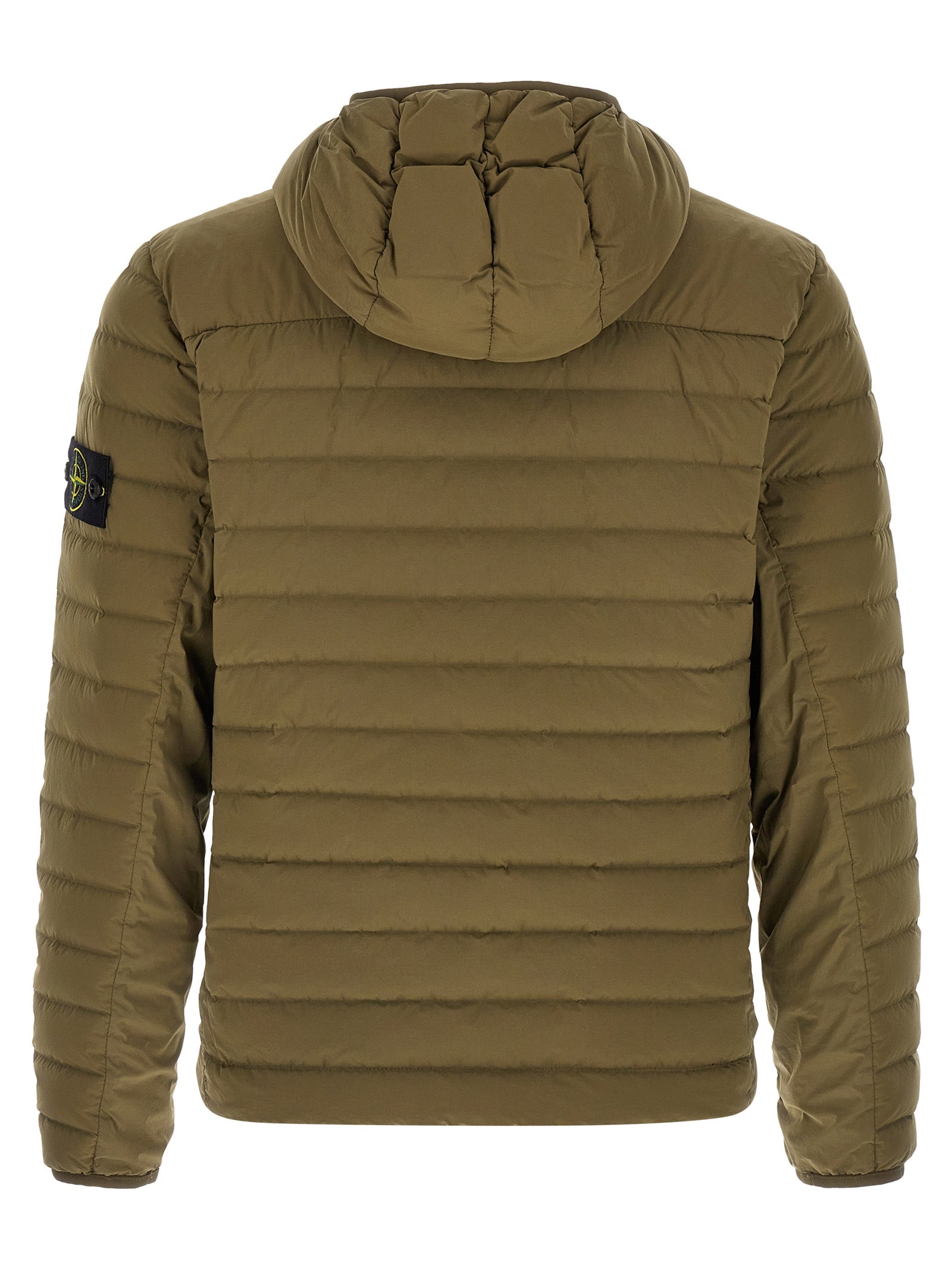 Stone Island 4100106 Seamless Tunnel Nylon Down-TC Stand Collar Jacket Khaki-thumbmail-2