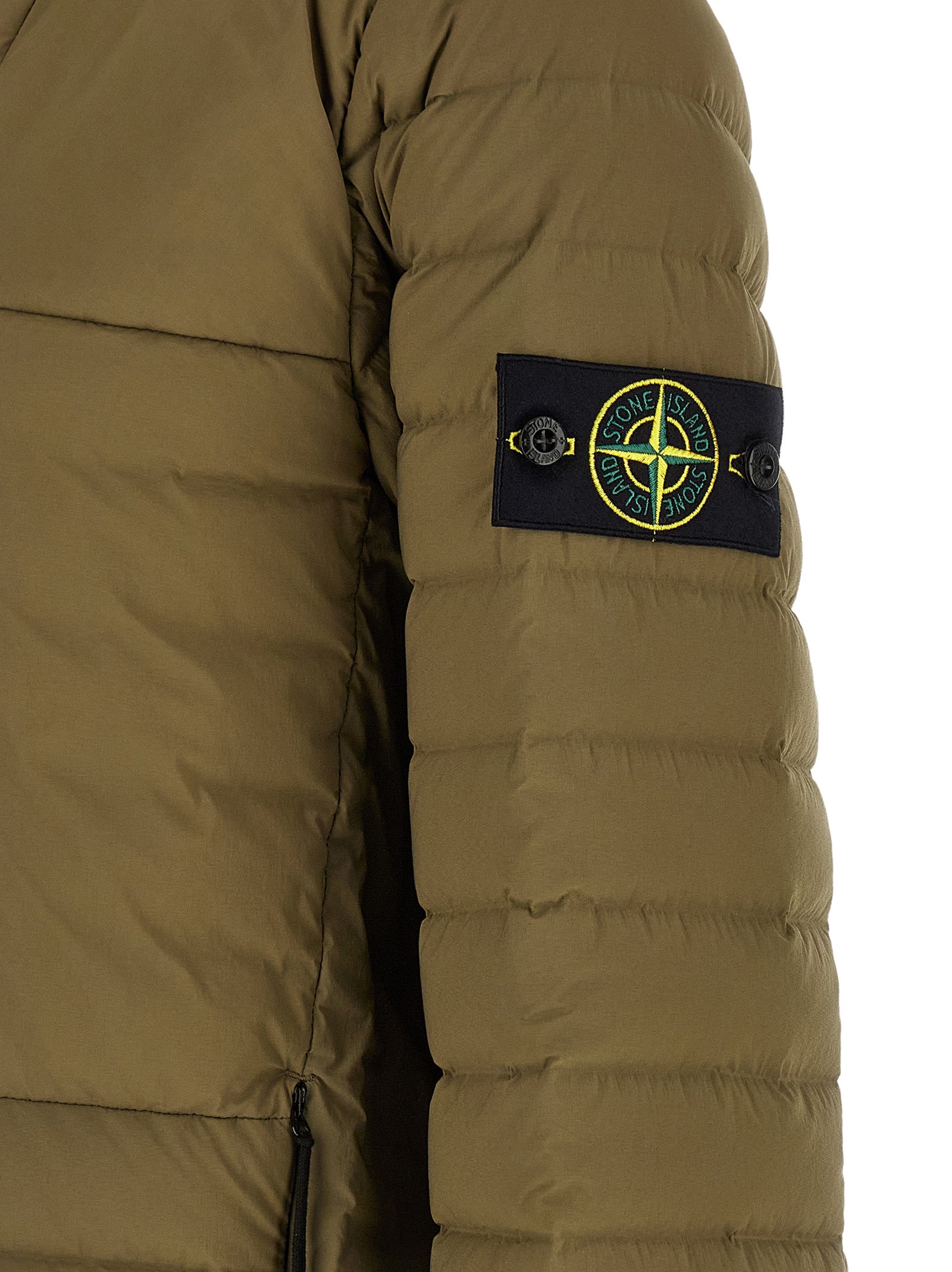 Stone Island 4100106 Seamless Tunnel Nylon Down-TC Stand Collar Jacket Khaki-thumbmail-5