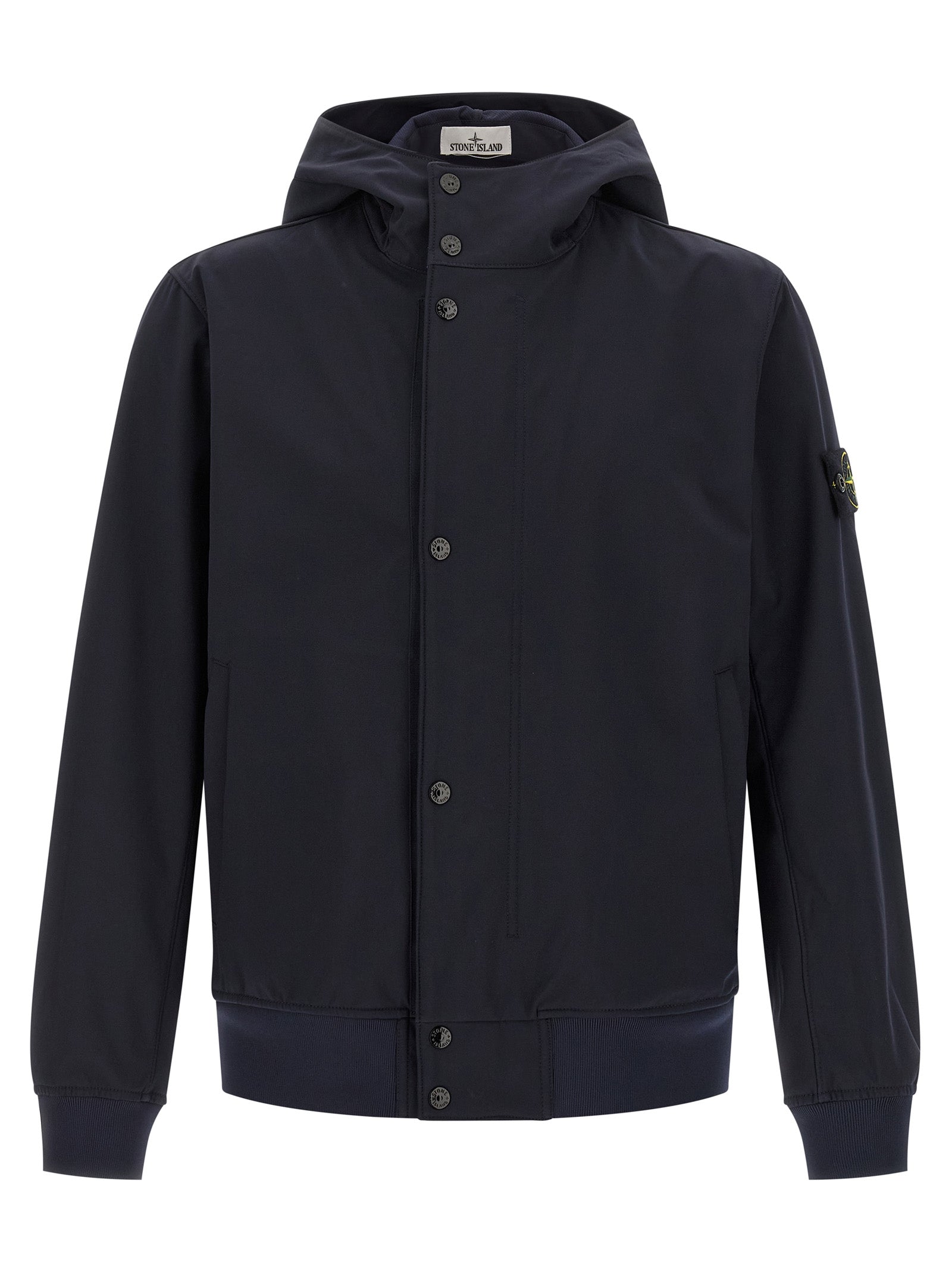 Stone Island 4100118 Light Soft Shell-R e.Dye Jacket Zwart