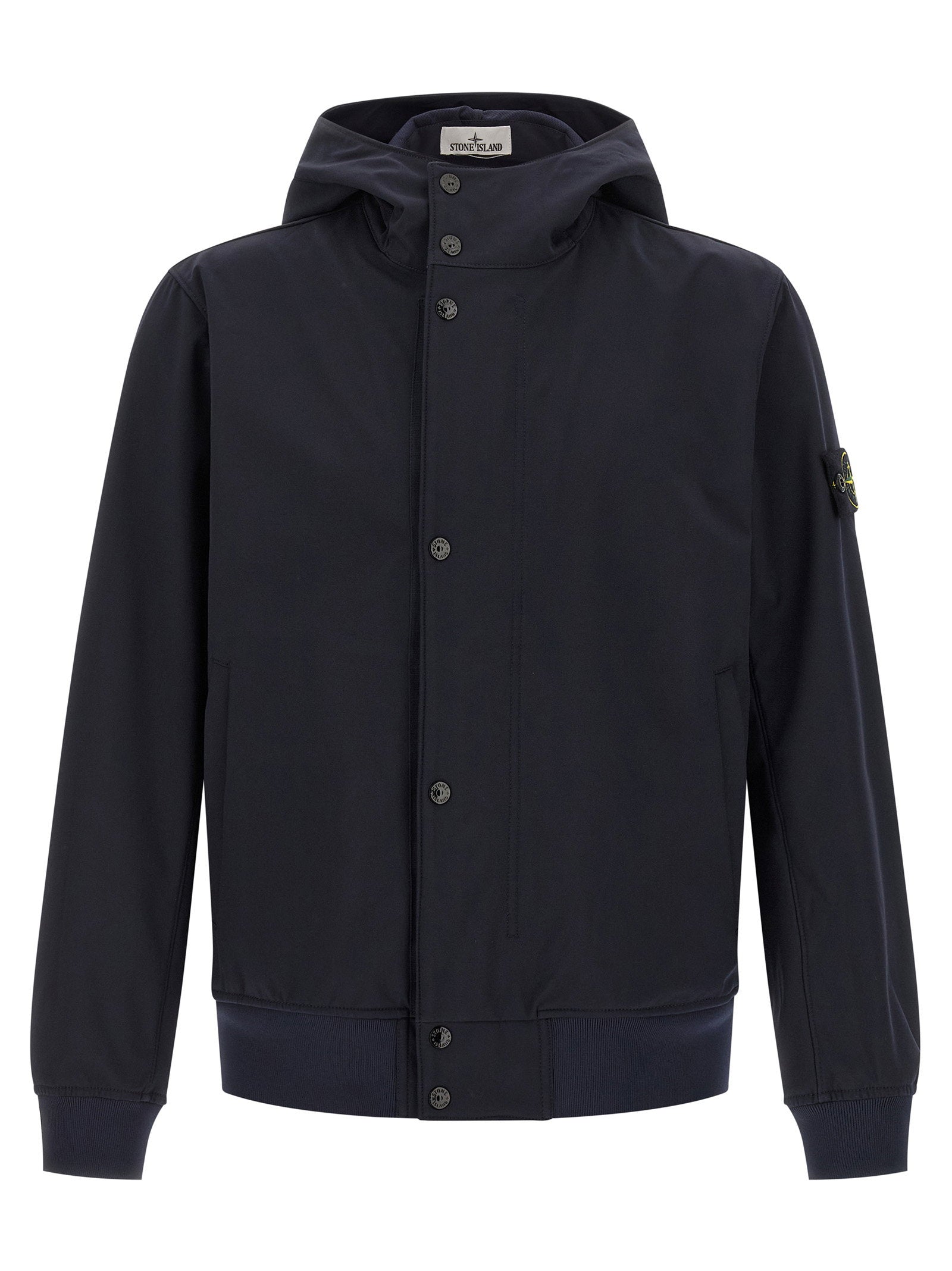 Stone Island 4100118 Light Soft Shell-R e.Dye Jacket Zwart