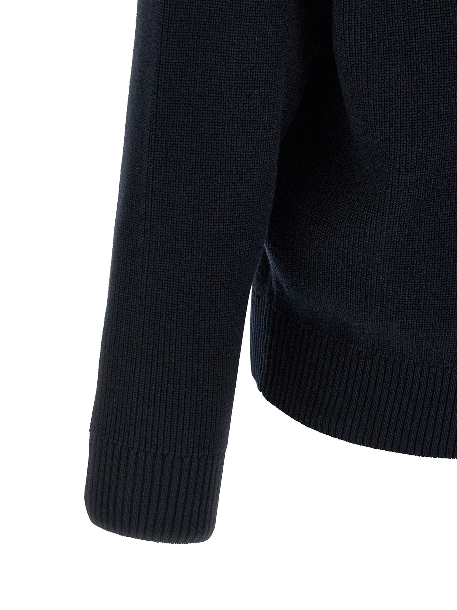 Stone Island 5100009 Ribbed Soft Organic Cotton Cardigan Zwart-thumbmail-4