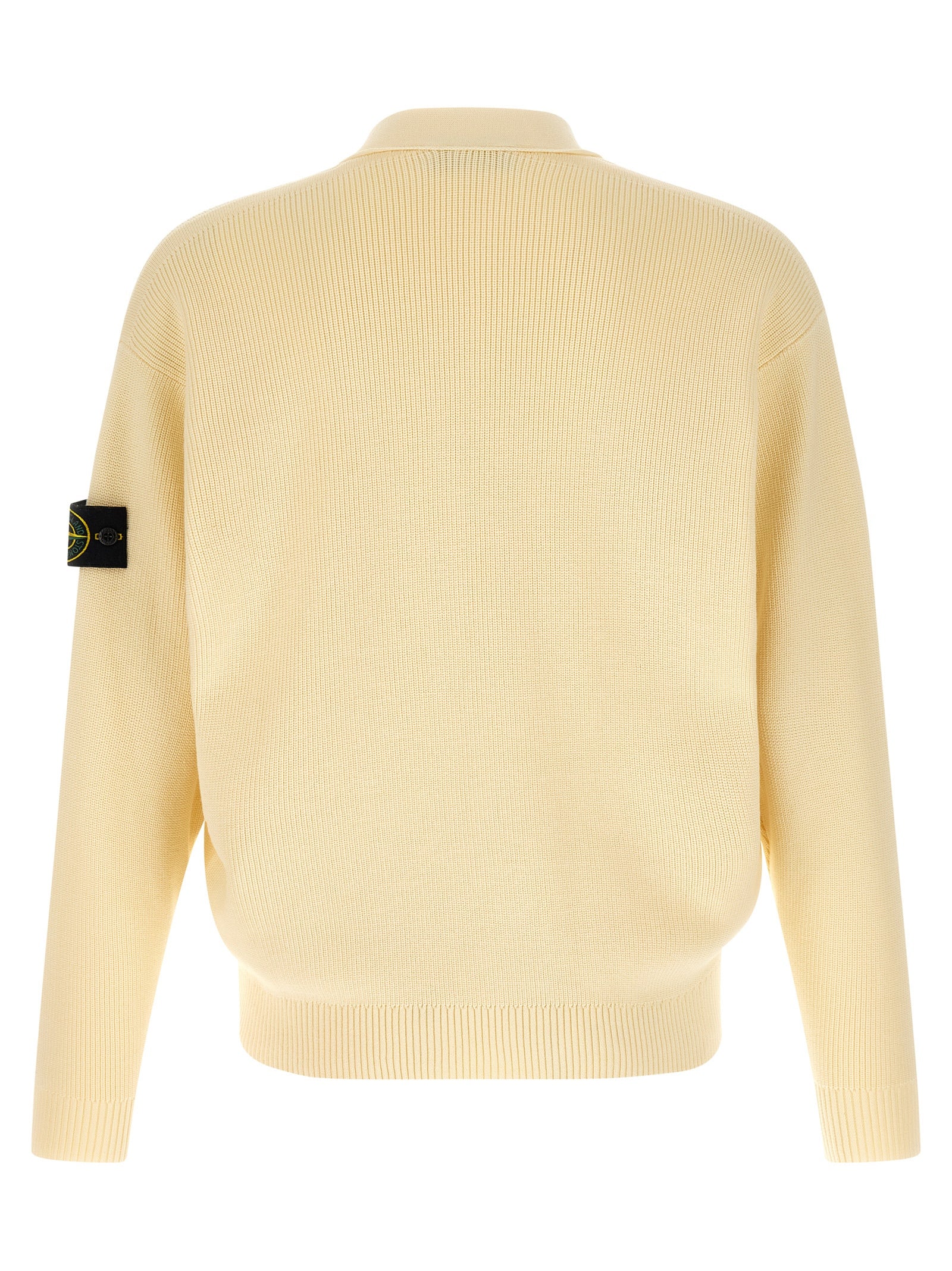 Stone Island 5100009 Ribbed Soft Organic Cotton Cardigan Geel-thumbmail-2