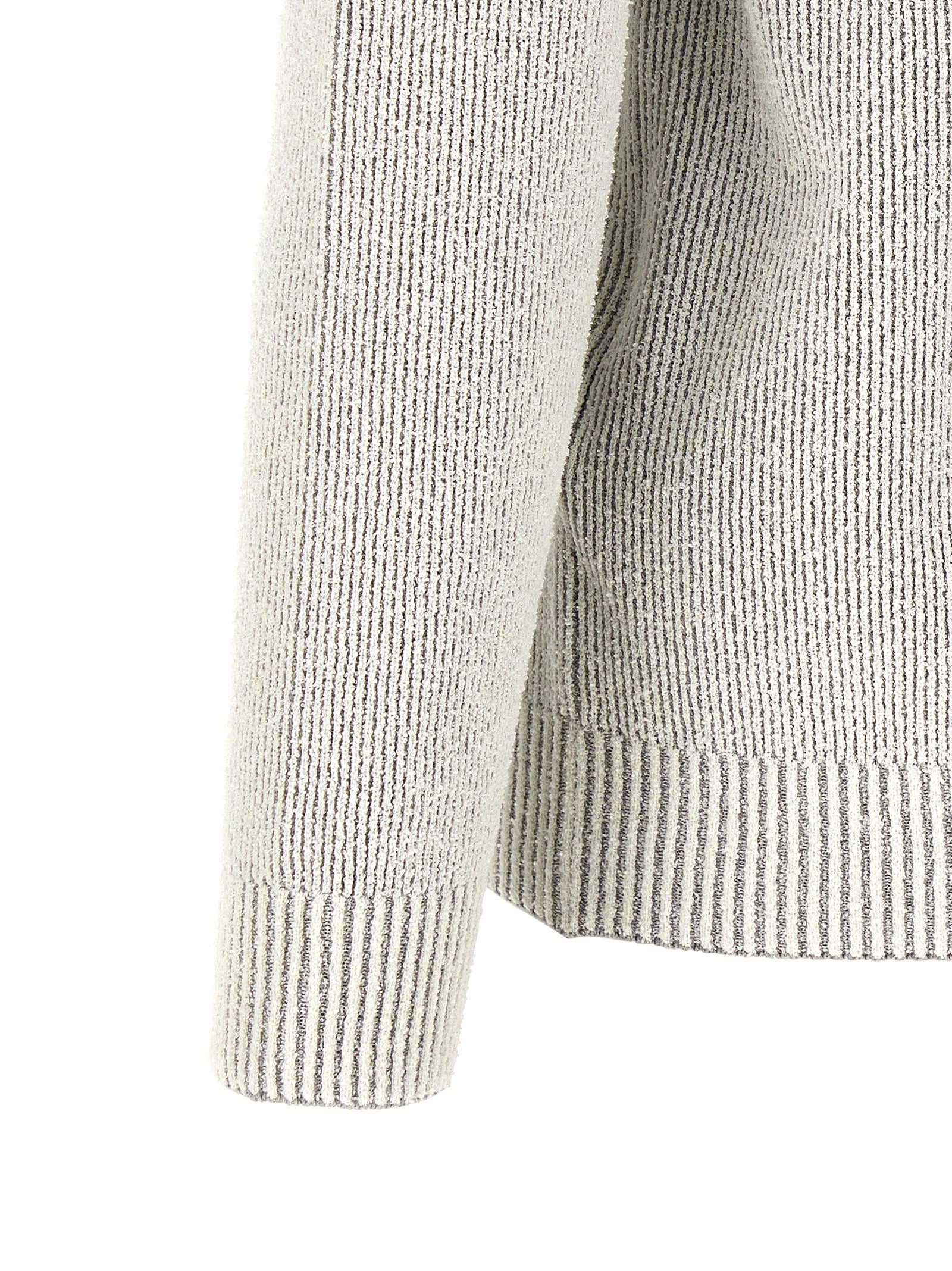 Stone Island 5100033 Plated Rib Cotton Bouclé Sweater Grijs Melange-thumbmail-4