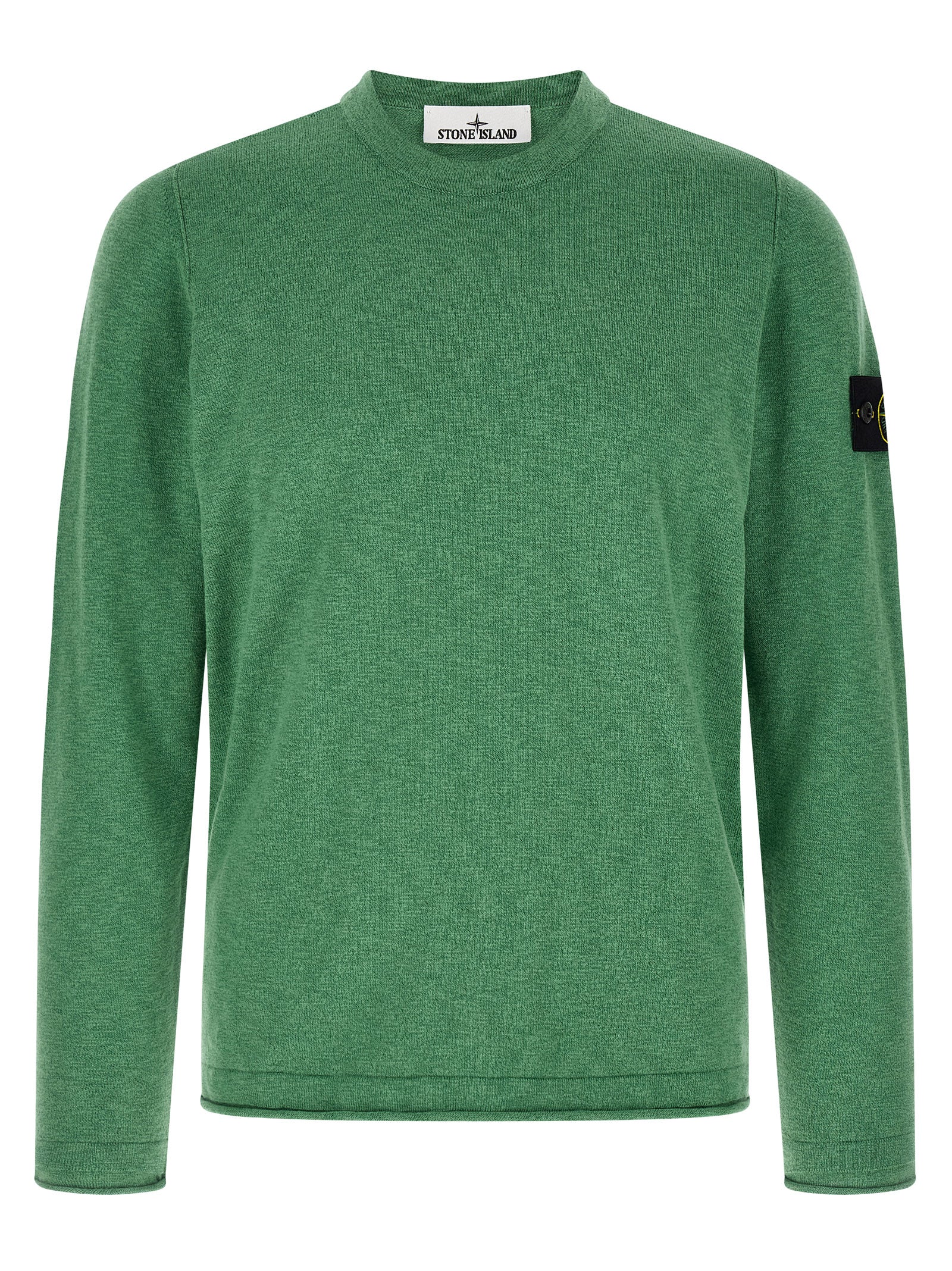 Stone Island 5100052 Organic Cotton with Nylon Crewneck Sweater Groen