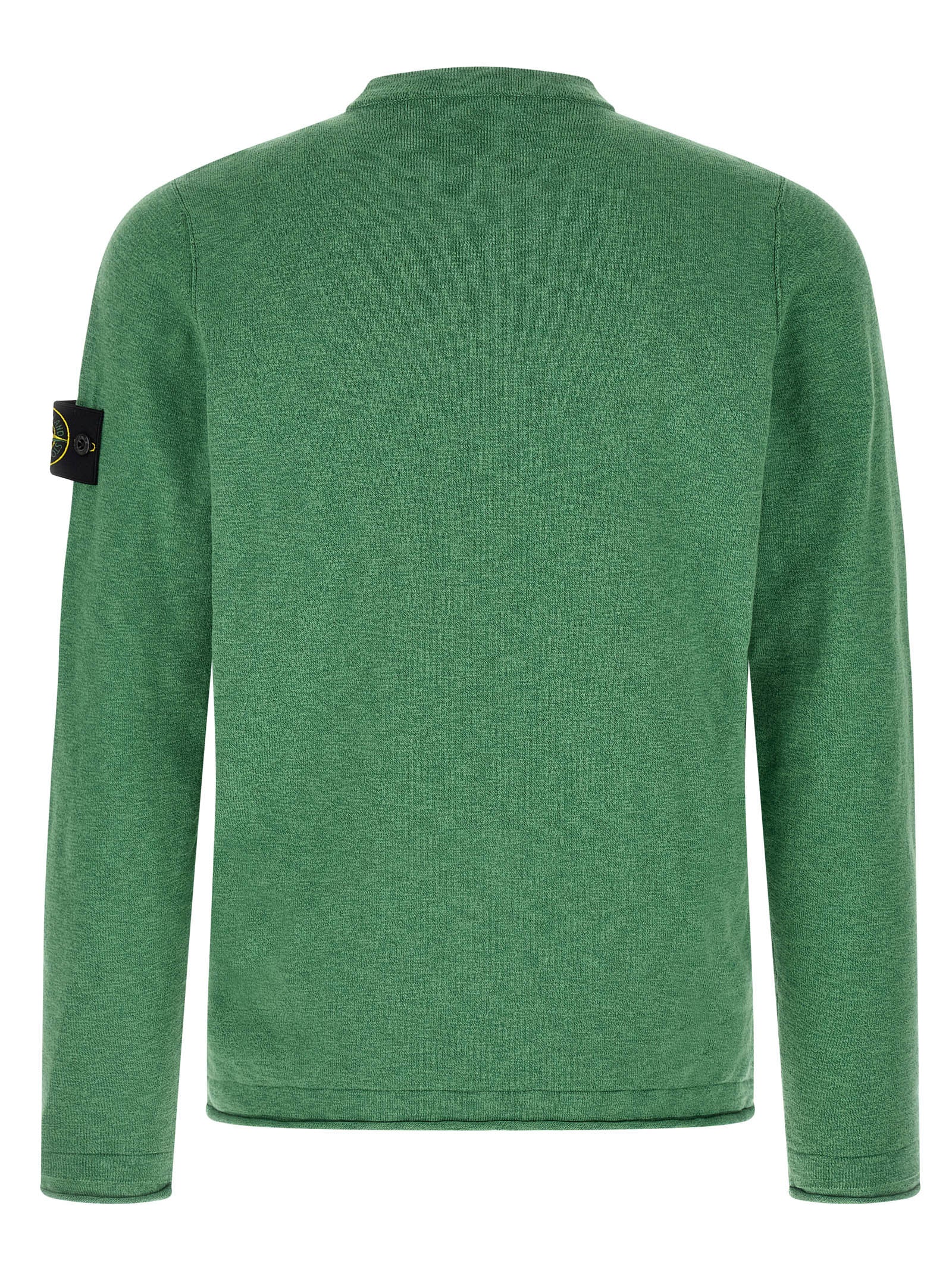 Stone Island 5100052 trui, close-up van de fijne 14-gauge breistructuur