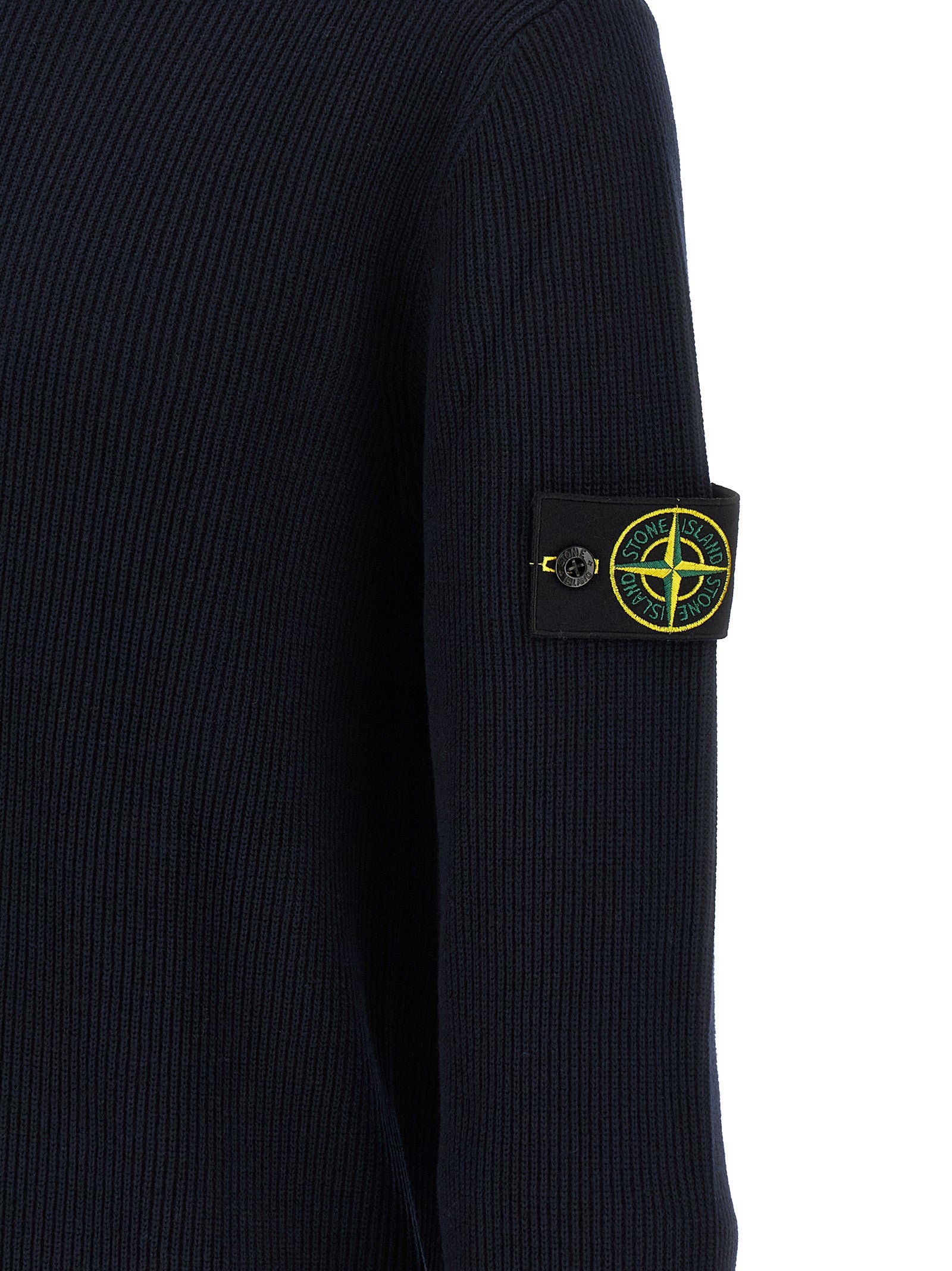 Stone Island 5100154 Ribbed Soft Organic Cotton Sweater Zwart-thumbmail-4