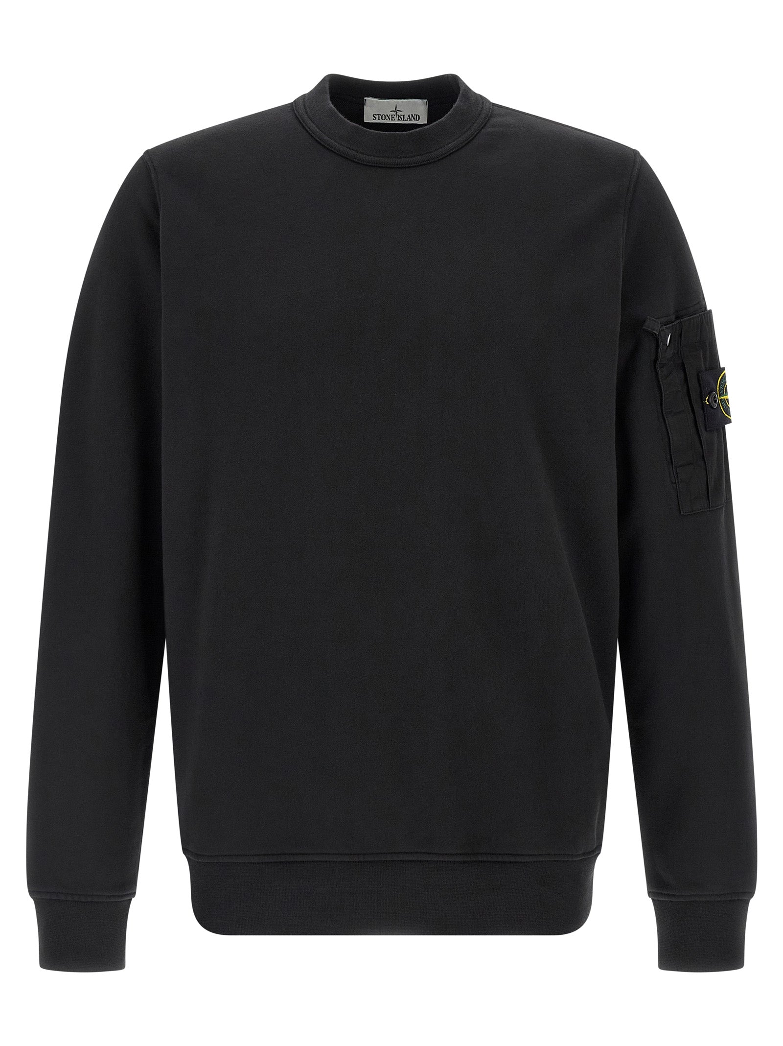 Stone Island 6100019 Cotton Sweatshirt Black