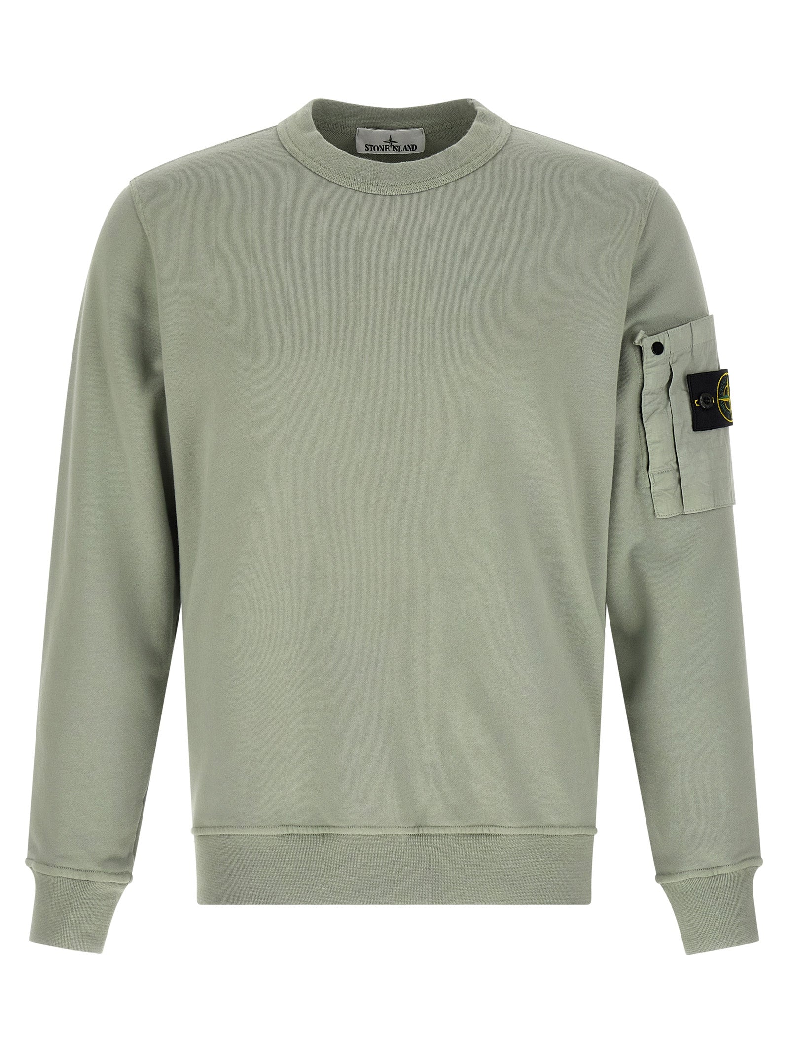 Stone Island 6100019 Compass Patch Cargo Sweatshirt Green