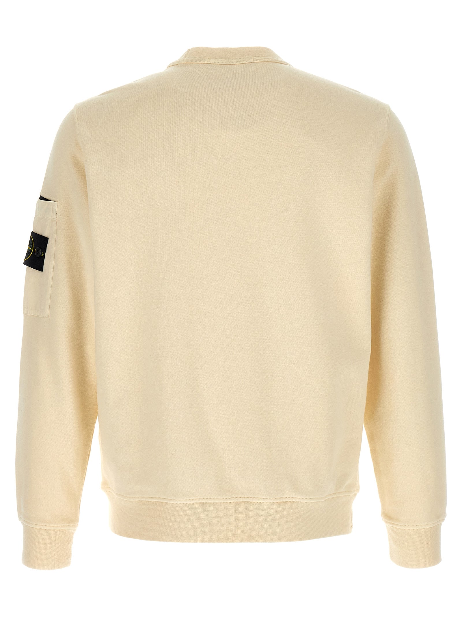 Stone Island 6100019 Garment Dyed Sweatshirt With Pocket Ivory