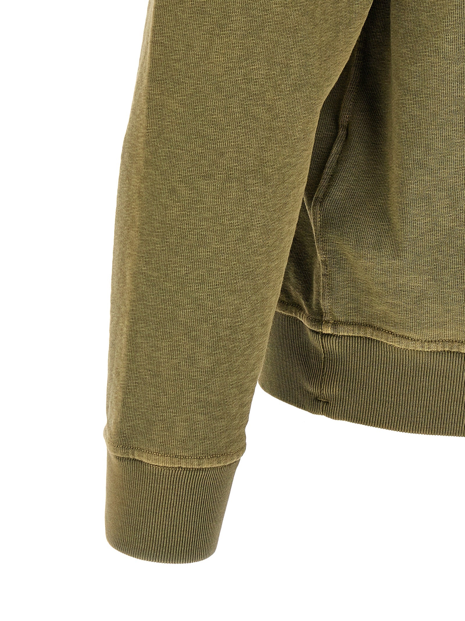 Stone Island 6100031 Malfilé Fleece Old Effect Hoodie Olijfgroen-thumbmail-4