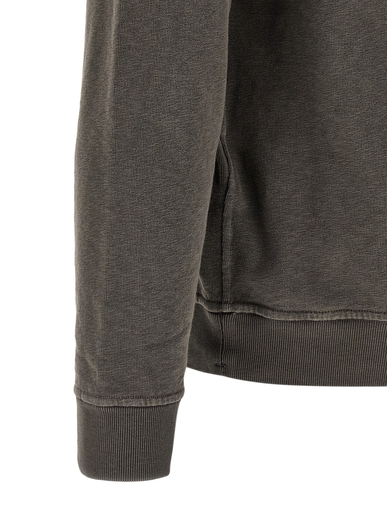Stone Island 6100031 Malfilé Fleece Old Effect Hoodie Charcoal Grey-thumbmail-4