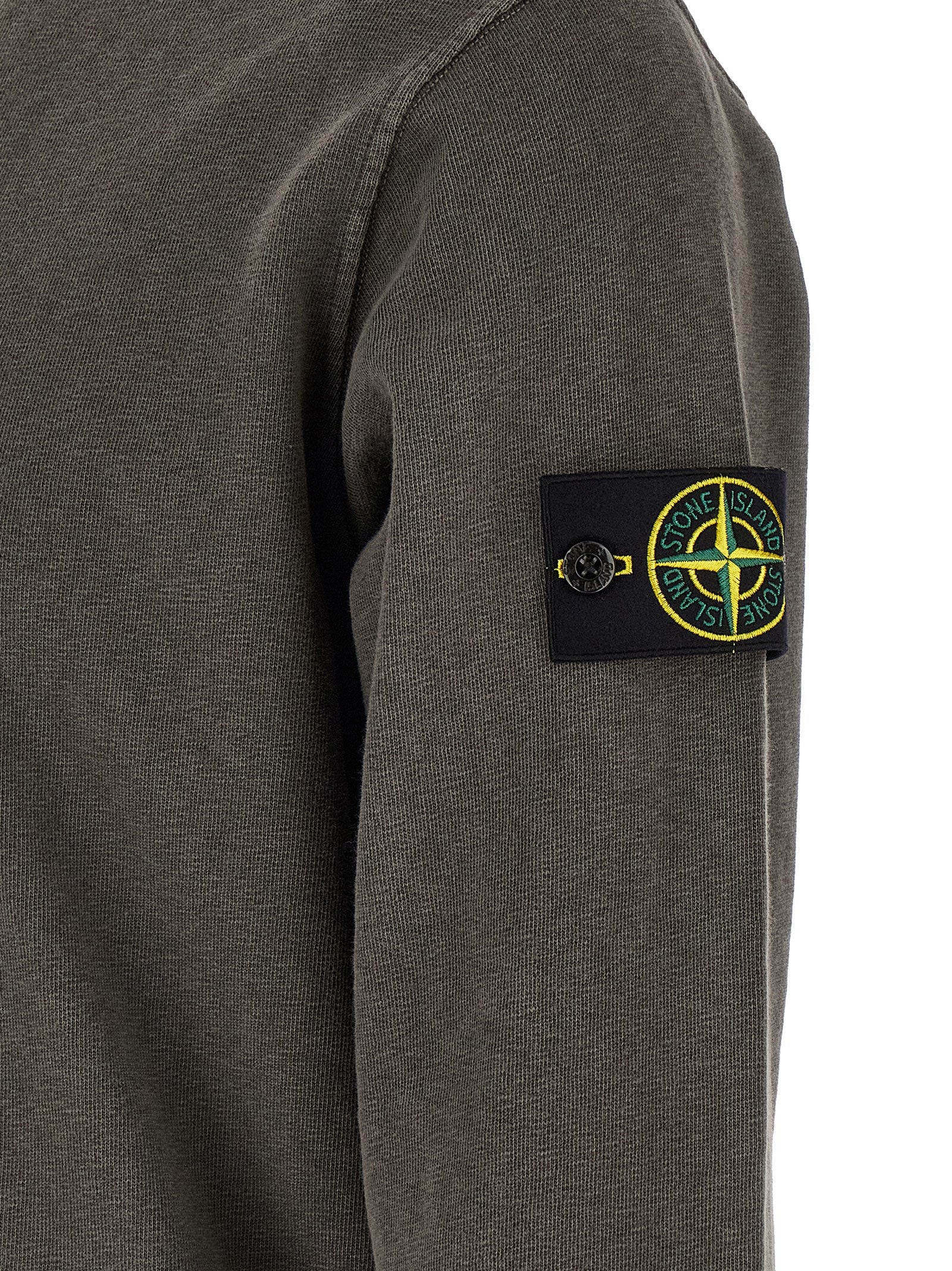 Stone Island 6100031 Malfilé Fleece Old Effect Hoodie Charcoal Grey-thumbmail-5