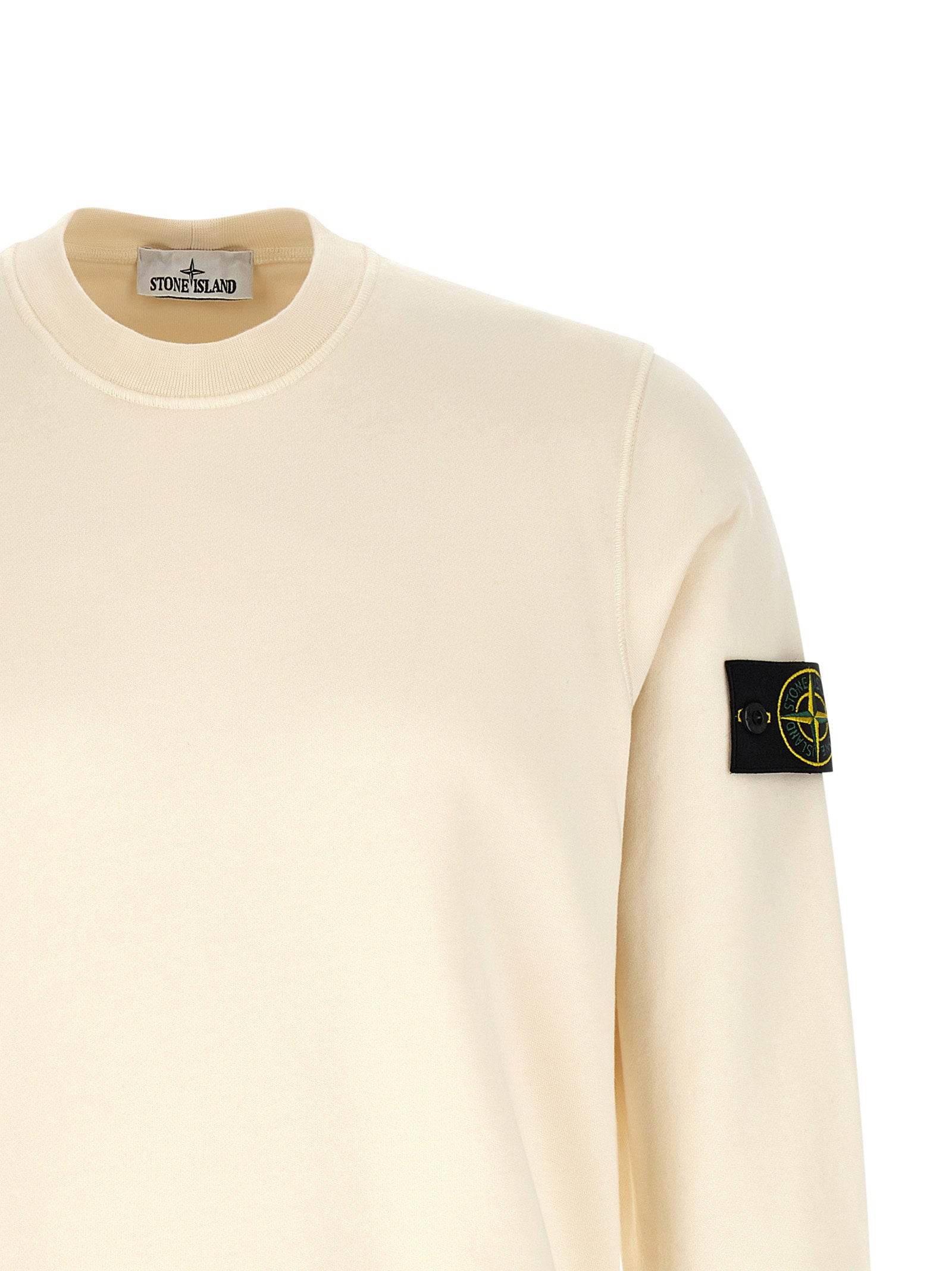 Stone Island sweatshirt ivoor, achteraanzicht