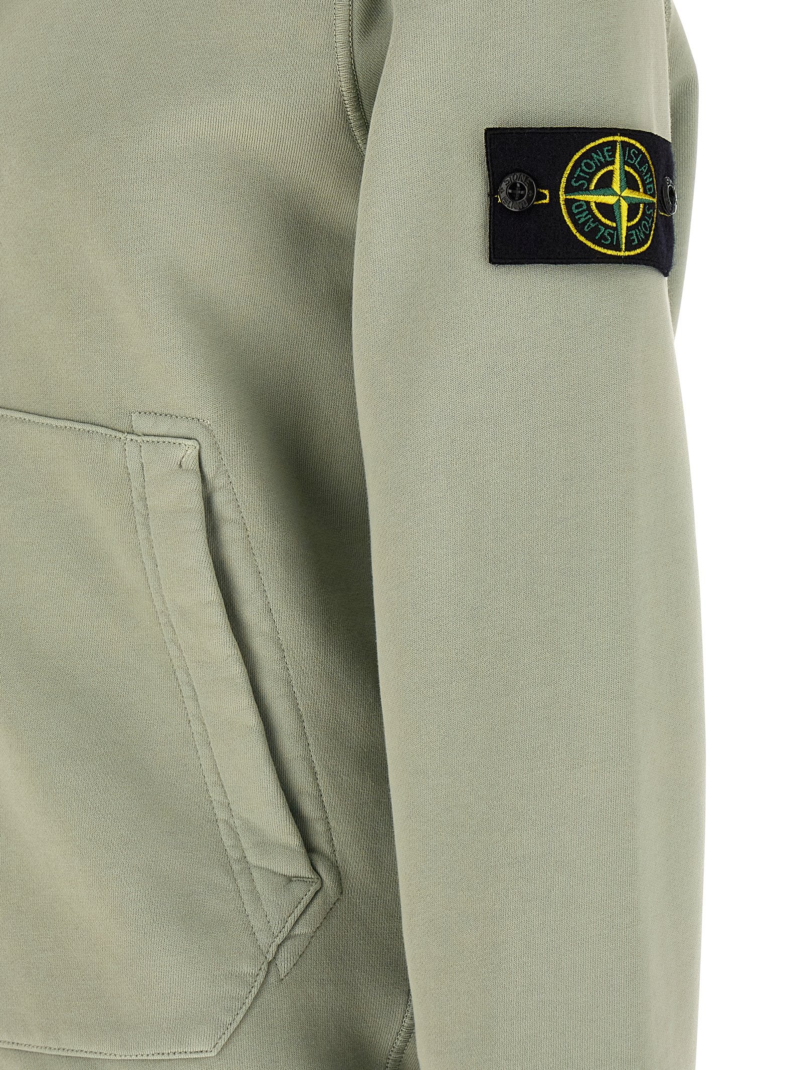 Stone Island 6100061 Organic Cotton Fleece Hoodie Groen-thumbmail-4