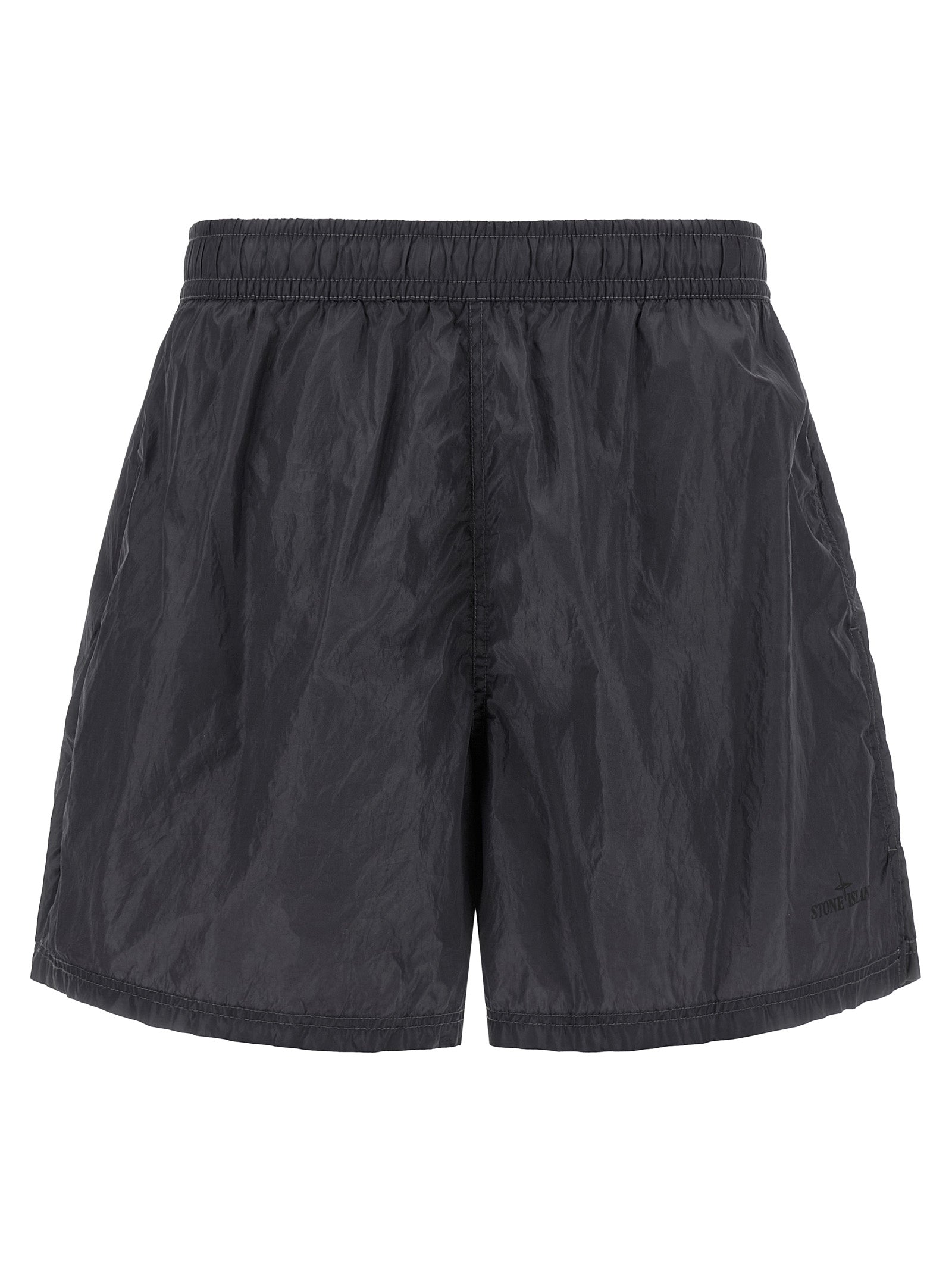 Stone Island Nylon Metal ECONYL Swim Shorts Black Garment Dyed