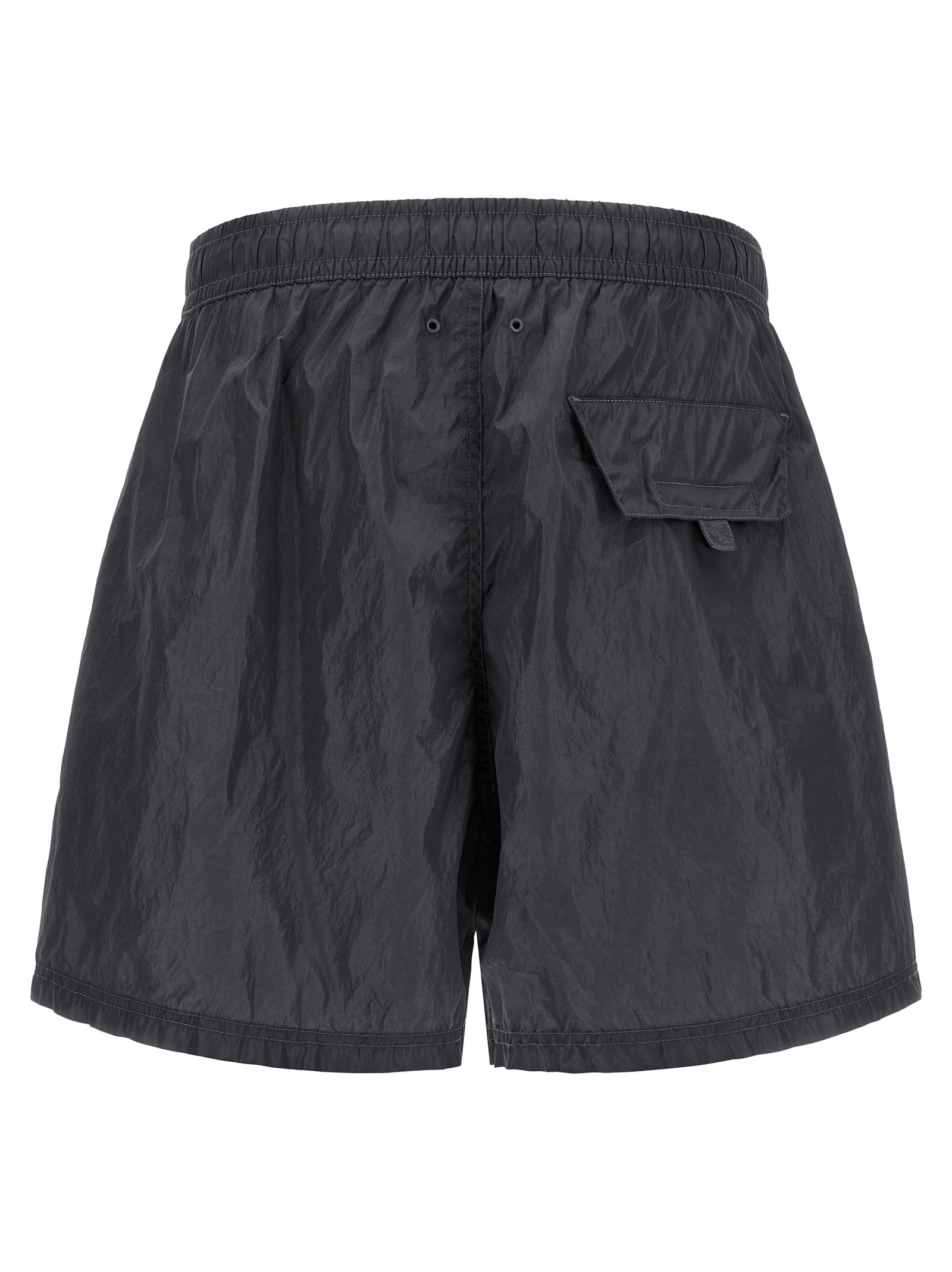 Stone Island Nylon Metal ECONYL Swim Shorts Black Garment Dyed