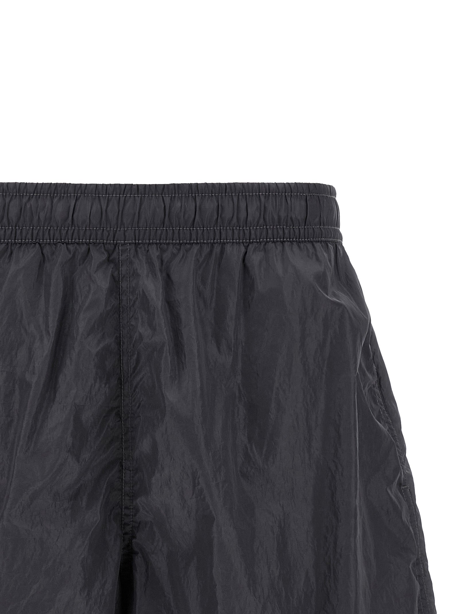 Stone Island Nylon Metal ECONYL Swim Shorts Black Garment Dyed-3