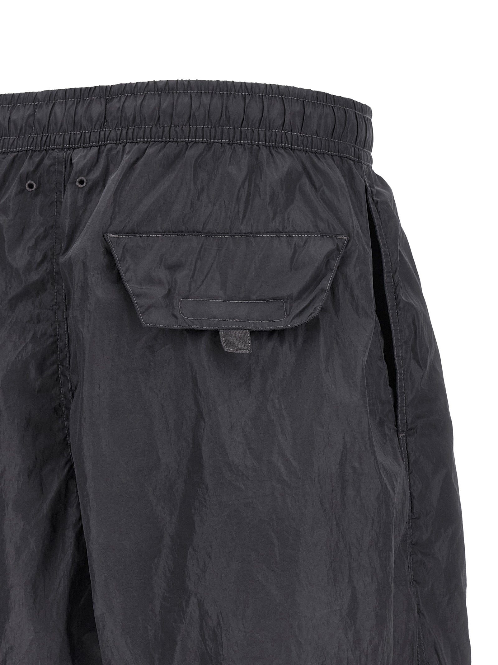Stone Island Nylon Metal ECONYL Swim Shorts Black Garment Dyed-4
