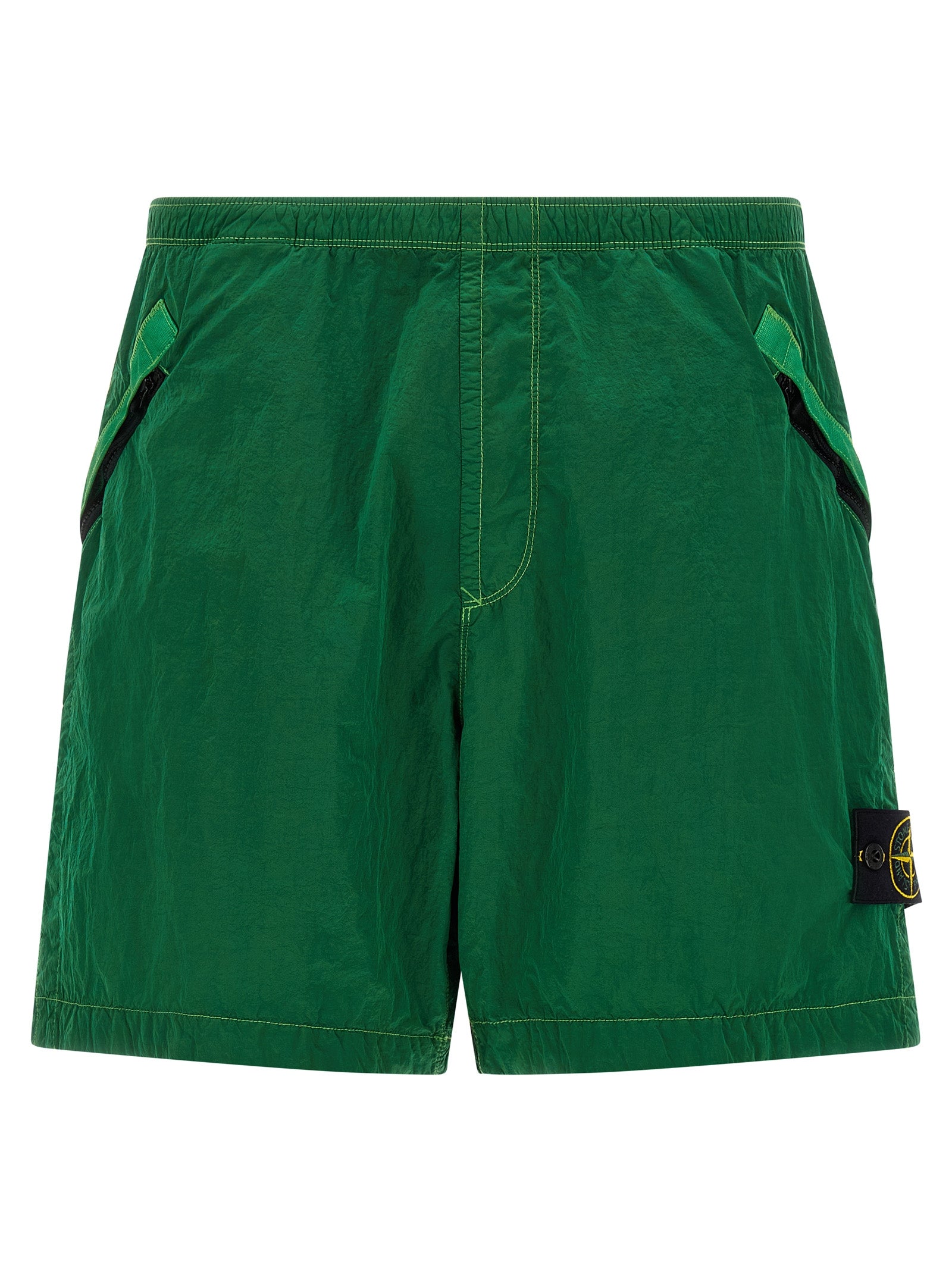Stone Island L100008 Nylon Metal Bermuda Shorts Green