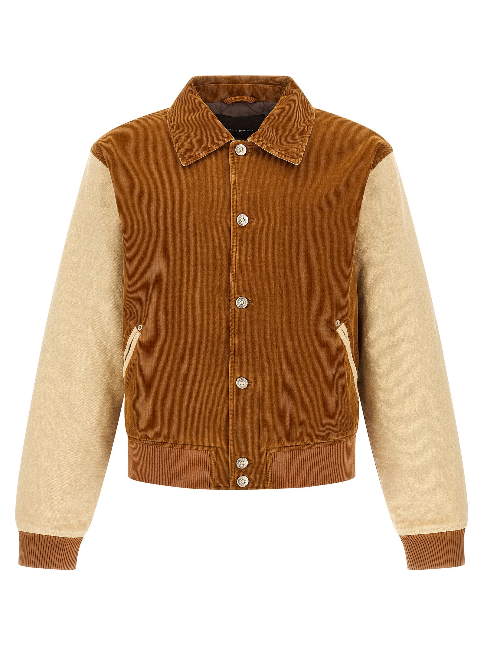 Wales Bonner Homecoming Corduroy Varsity Jacket Brown Sand