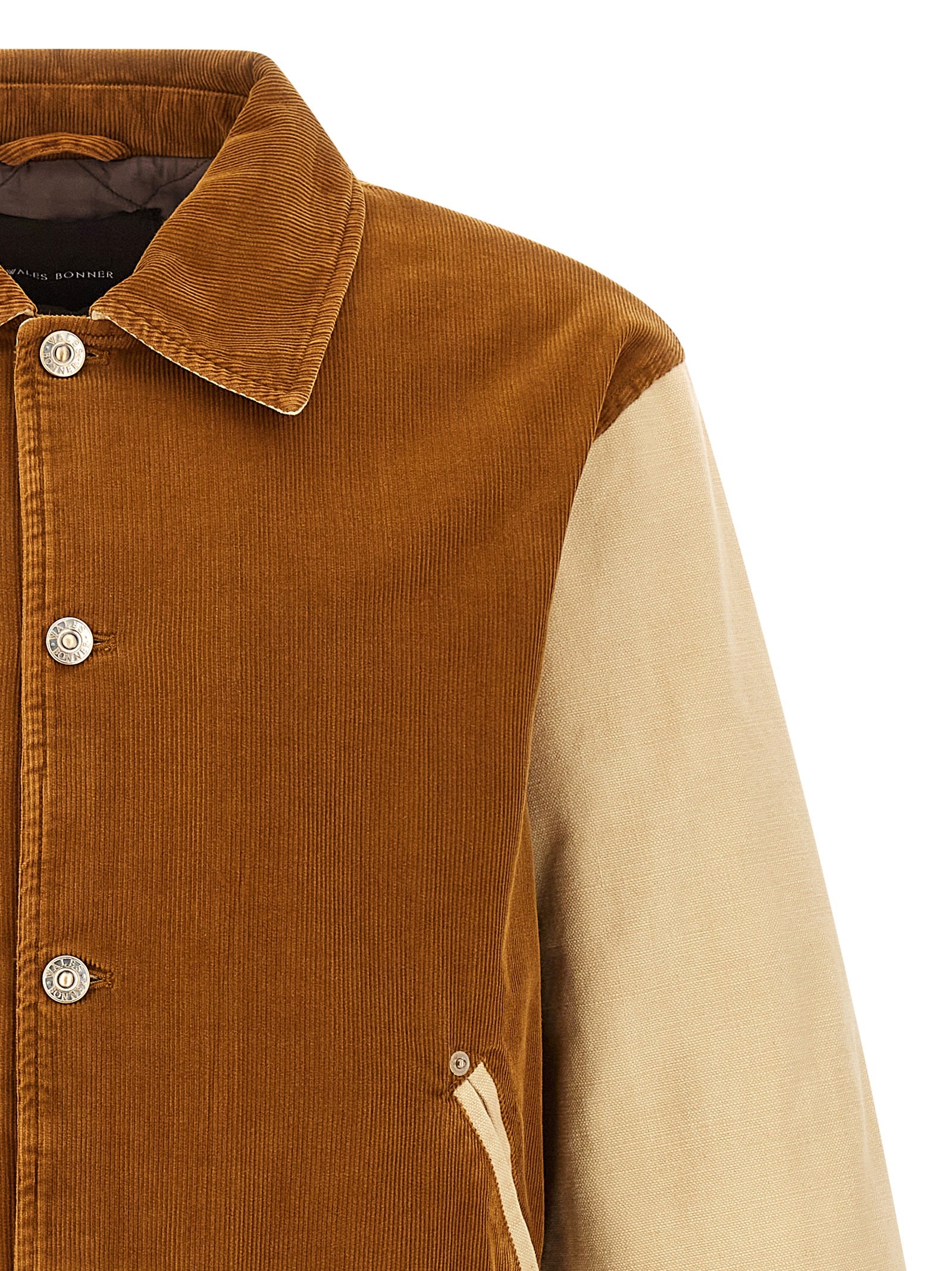 Wales Bonner Homecoming Corduroy Varsity Jacket Brown Sand Jackets Wales Bonner