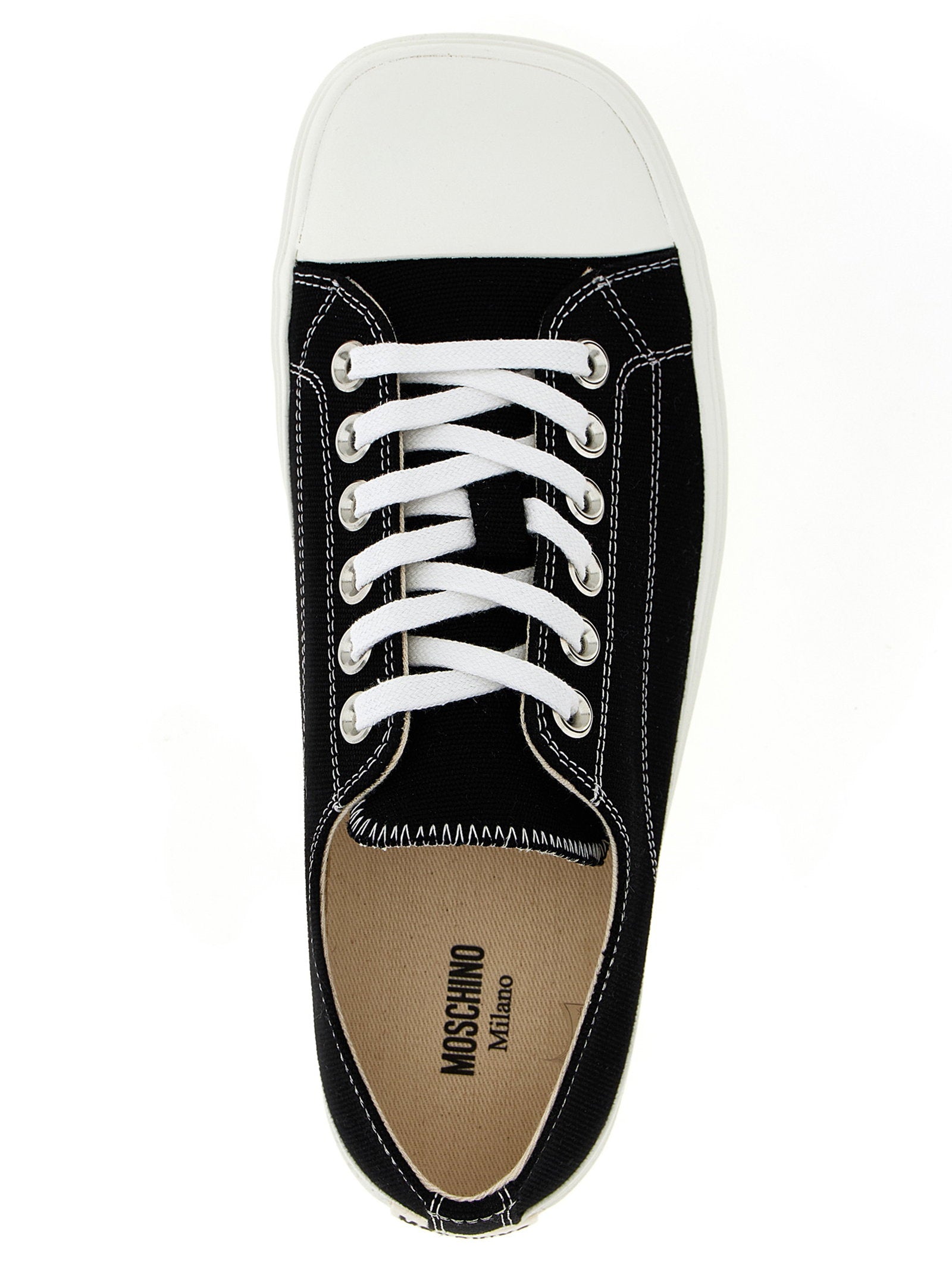 Moschino Edge bovenaanzicht met witte veters