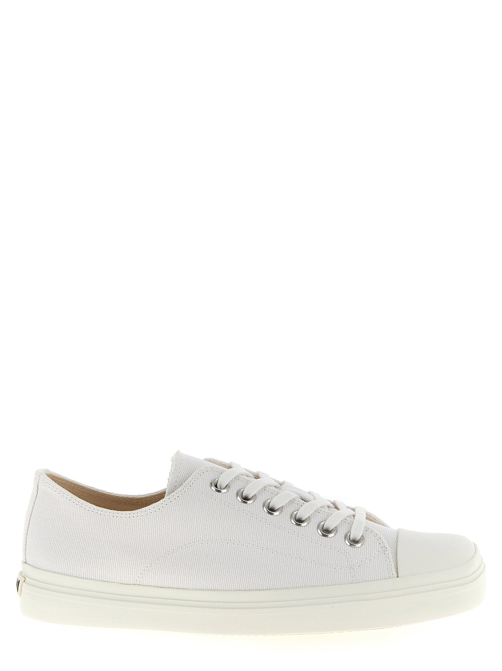 Moschino Edge Vulcanized Canvas Sneakers met Vierkante Neus Wit