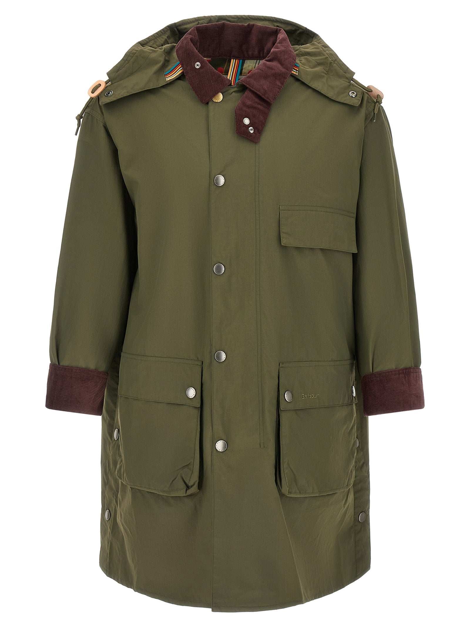 Barbour x Paul Smith Waterproof Parka Jacket Olive