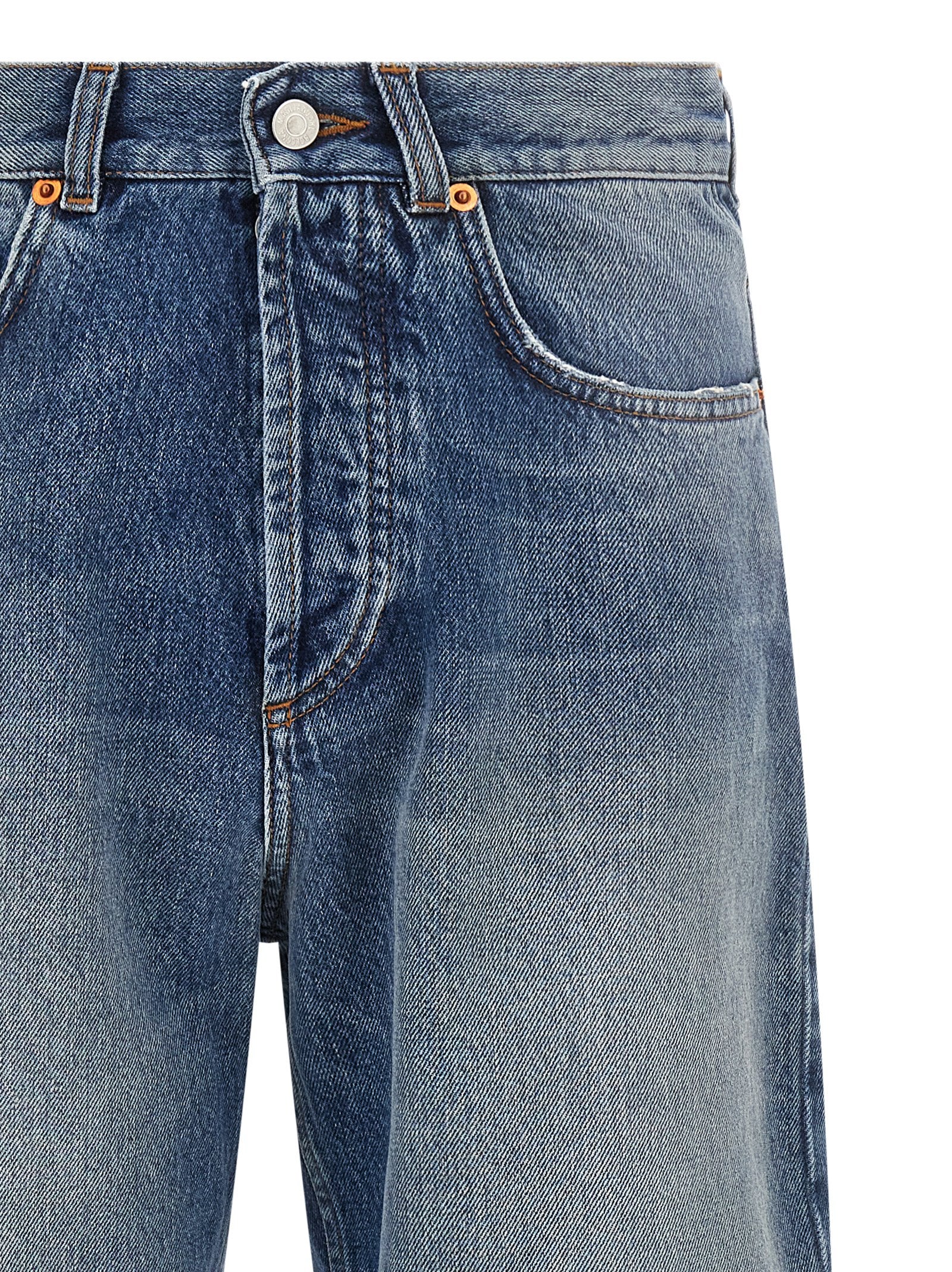 Magliano Flattone Stonewashed Wide Leg Denim Jeans Blauw-thumbmail-3