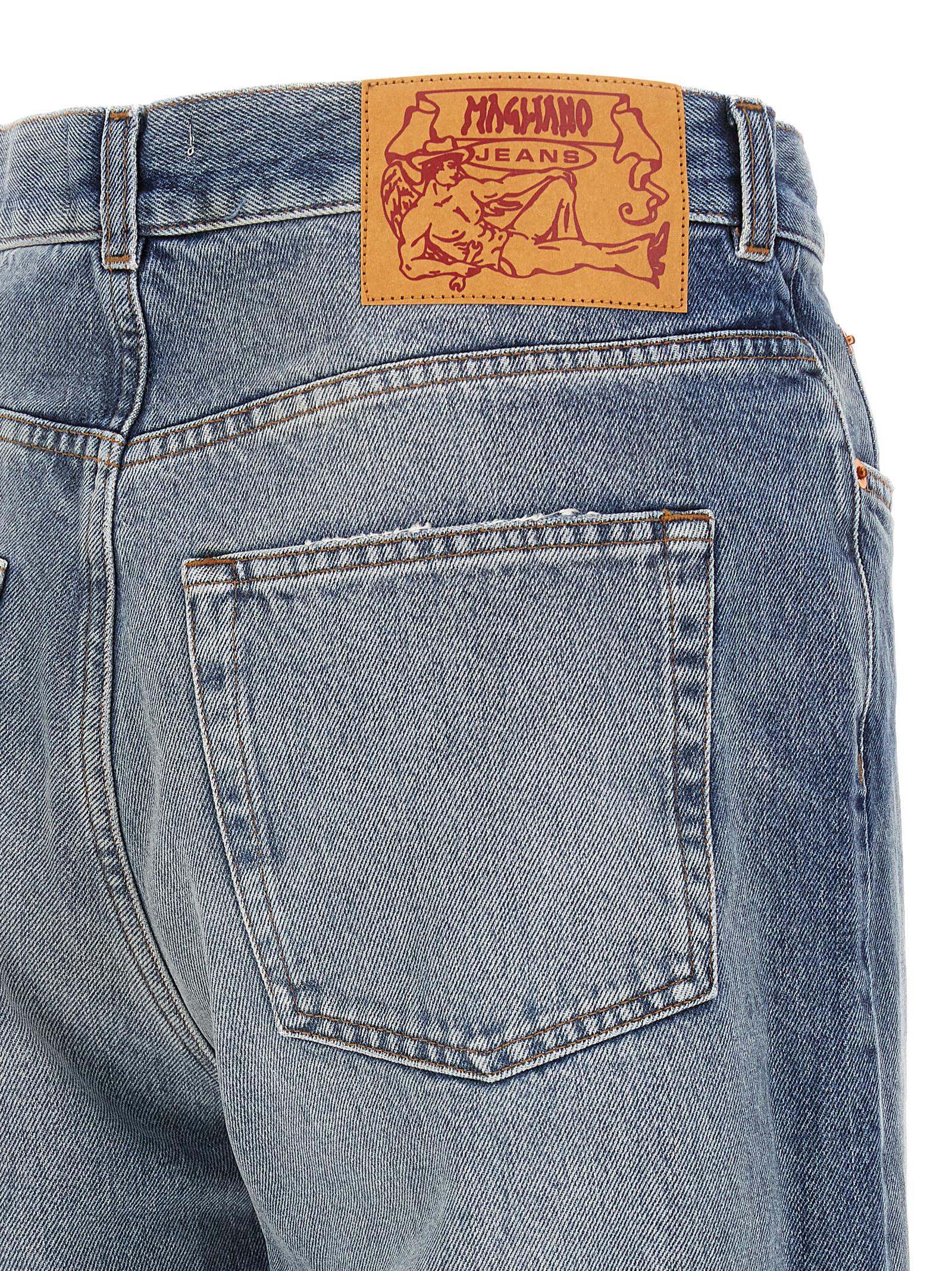 Magliano Flattone Stonewashed Wide Leg Denim Jeans Blauw-thumbmail-4