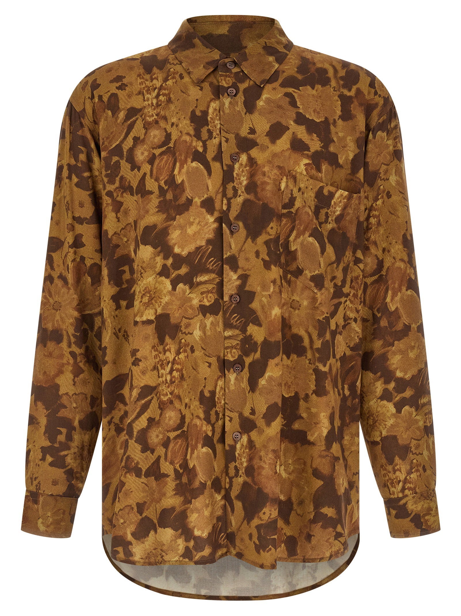 Magliano Dried Flowers Long Sleeve Shirt Bruin