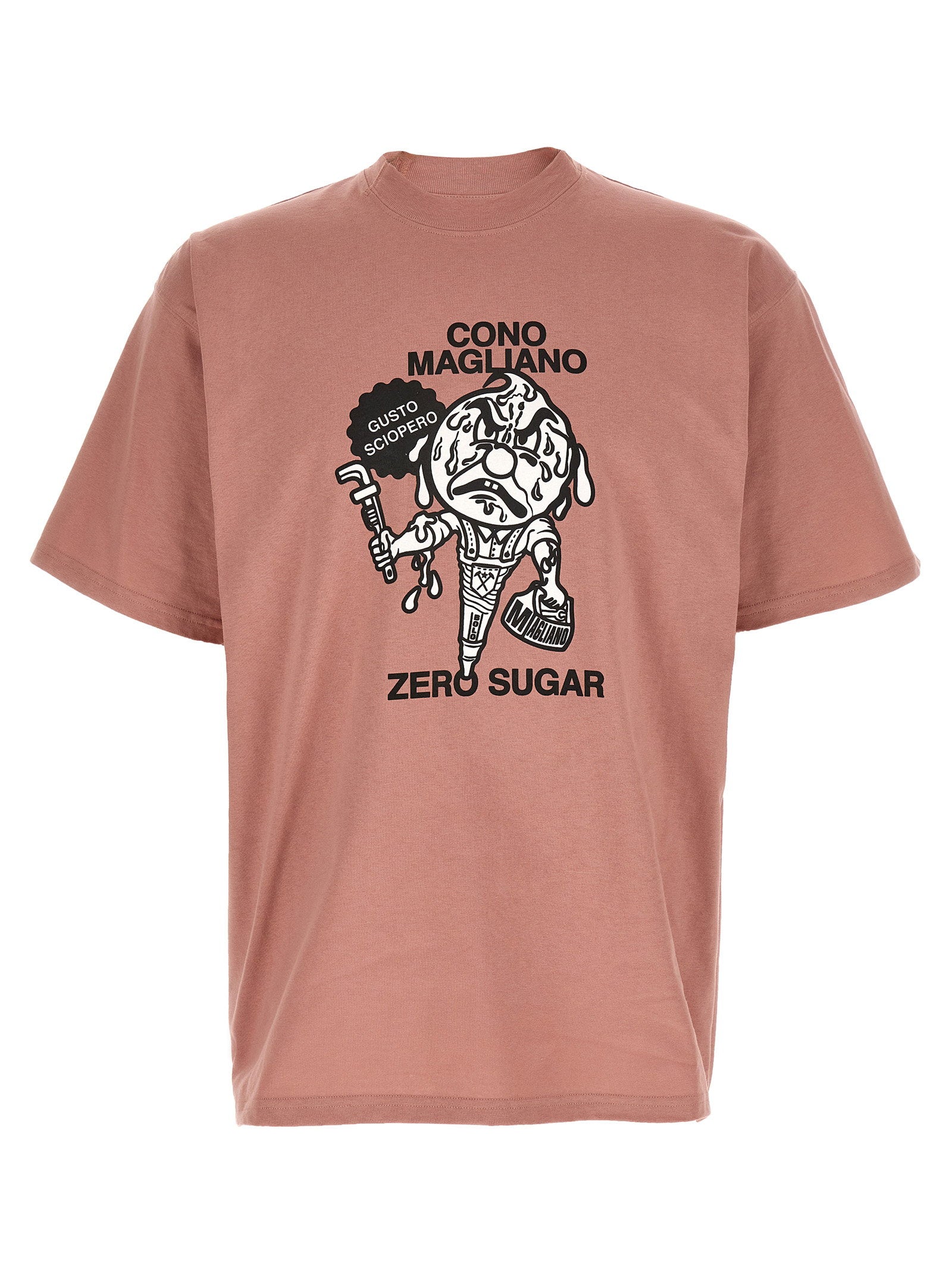 Magliano Gusto Sciopero Print T-shirt Roze