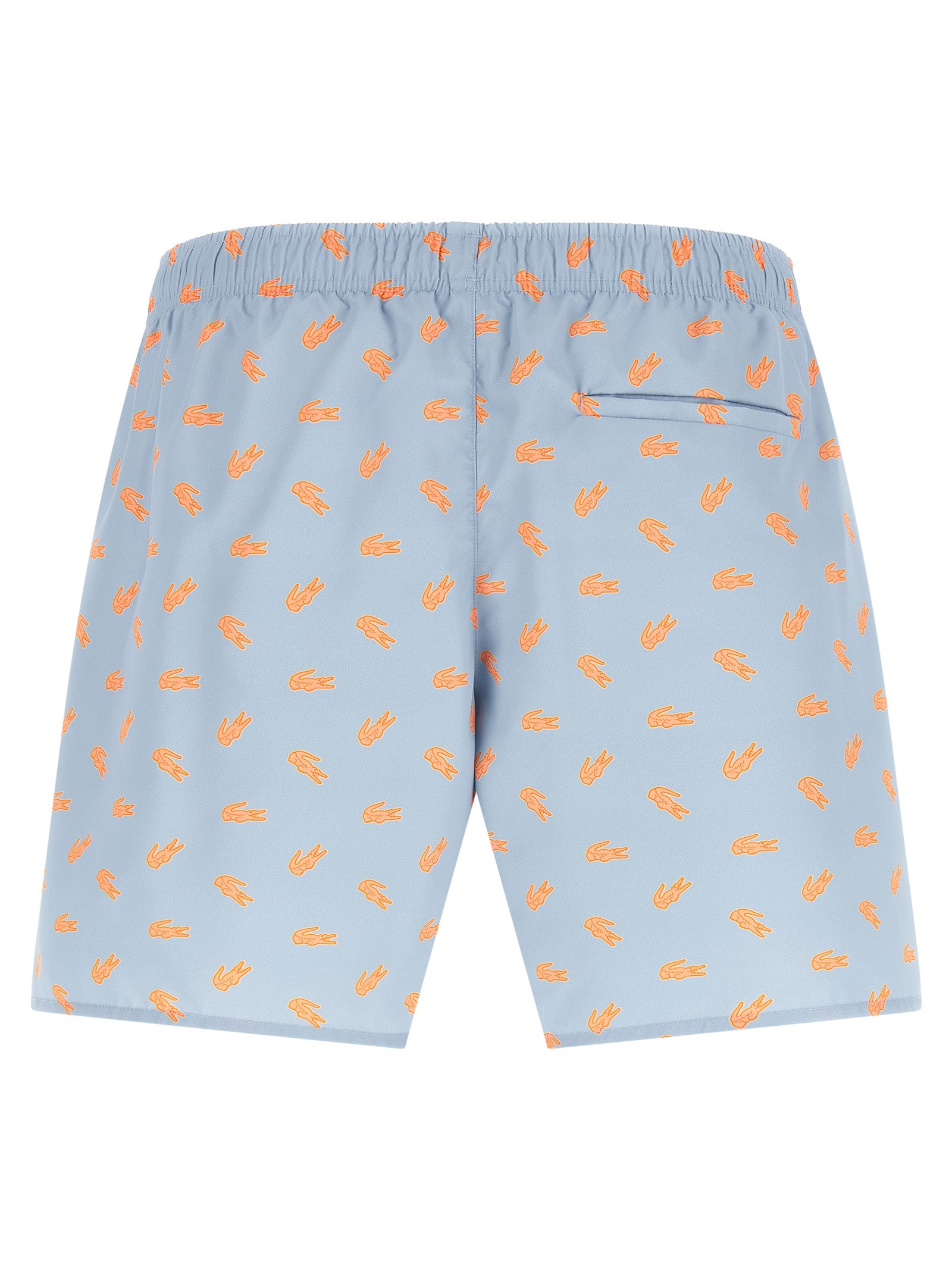 Lacoste All-Over Crocodile Print Swim Shorts Light Blue Recycled Polyester-2