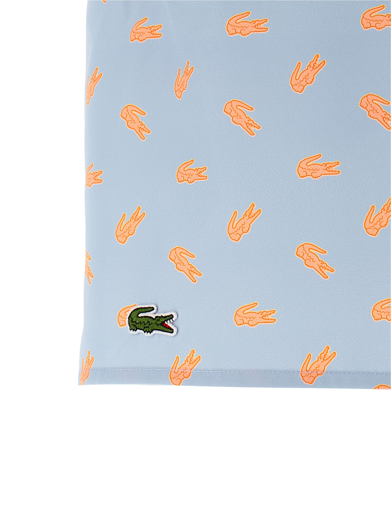 Lacoste All-Over Crocodile Print Swim Shorts Light Blue Recycled Polyester-5
