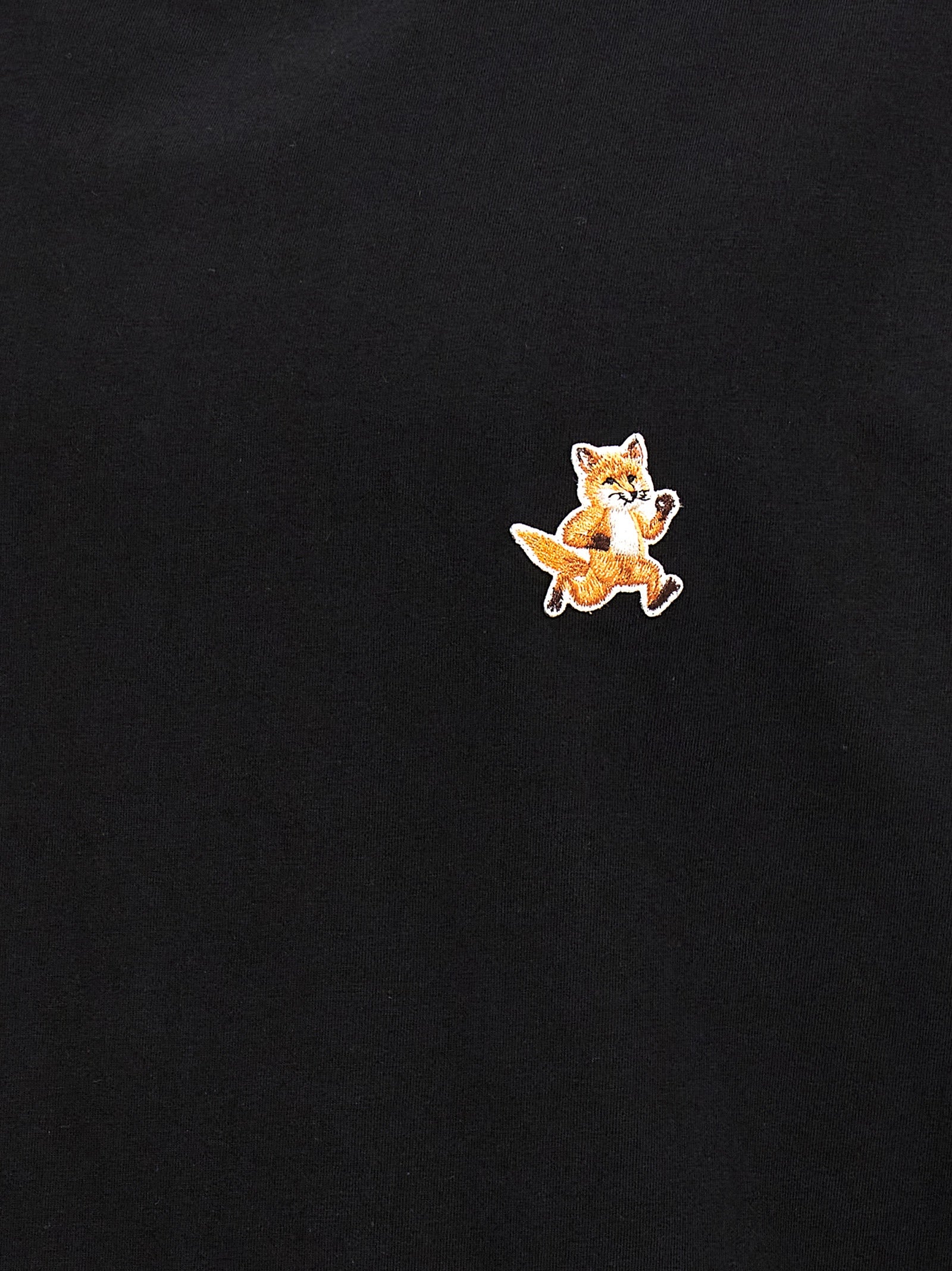 Maison Kitsuné Speedy Fox Patch T-shirt Black Topwear Maison Kitsuné