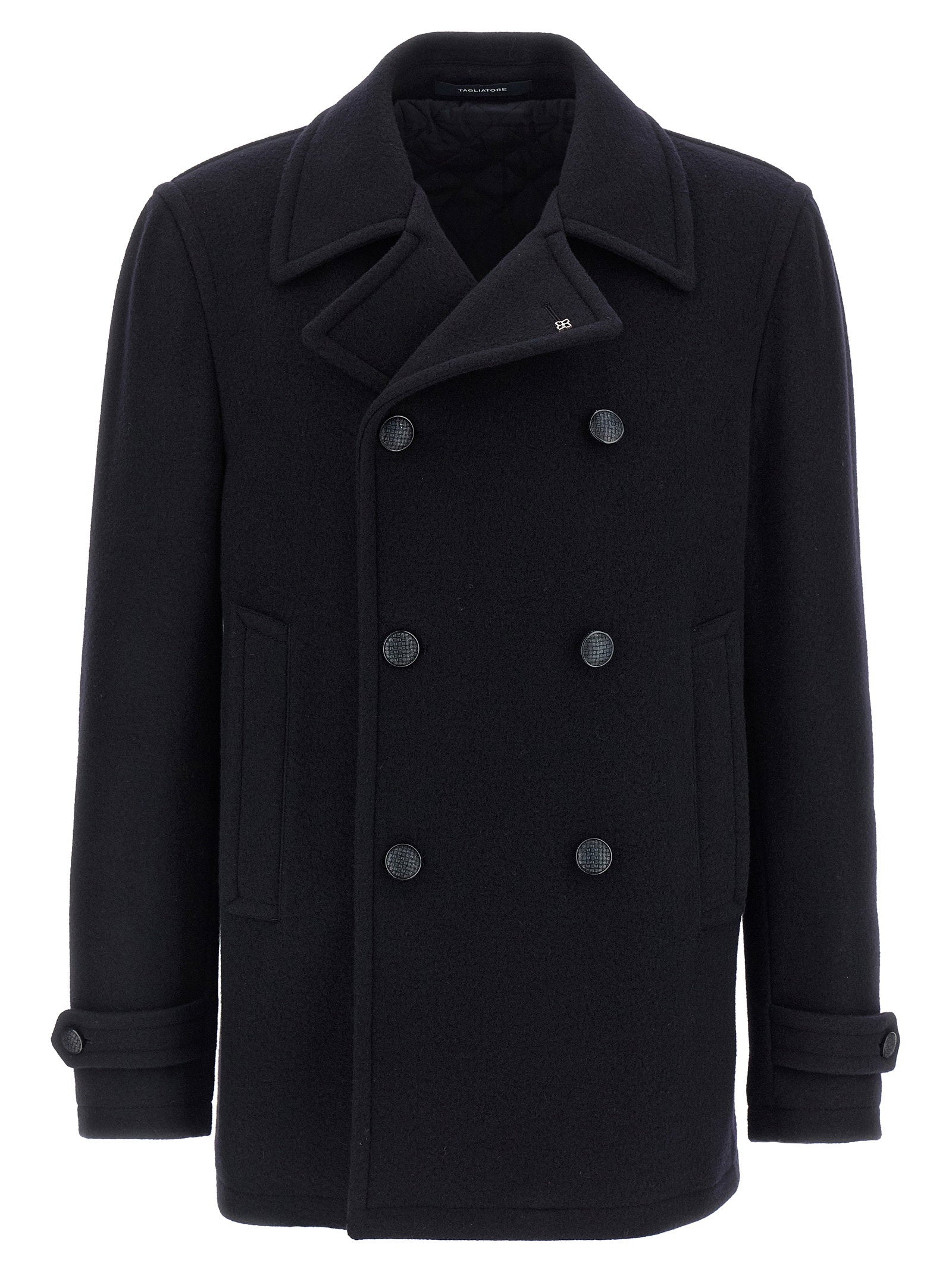 Tagliatore Monaco Wollen Pea Coat Navy