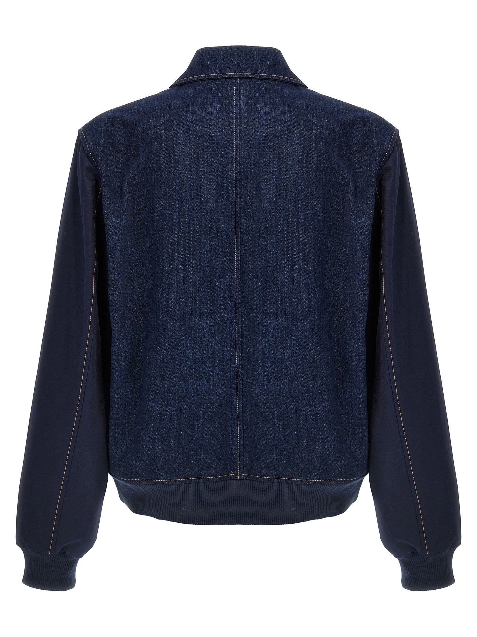Wales Bonner The Echo Denim Varsity Jacket Blauw Jackets Wales Bonner